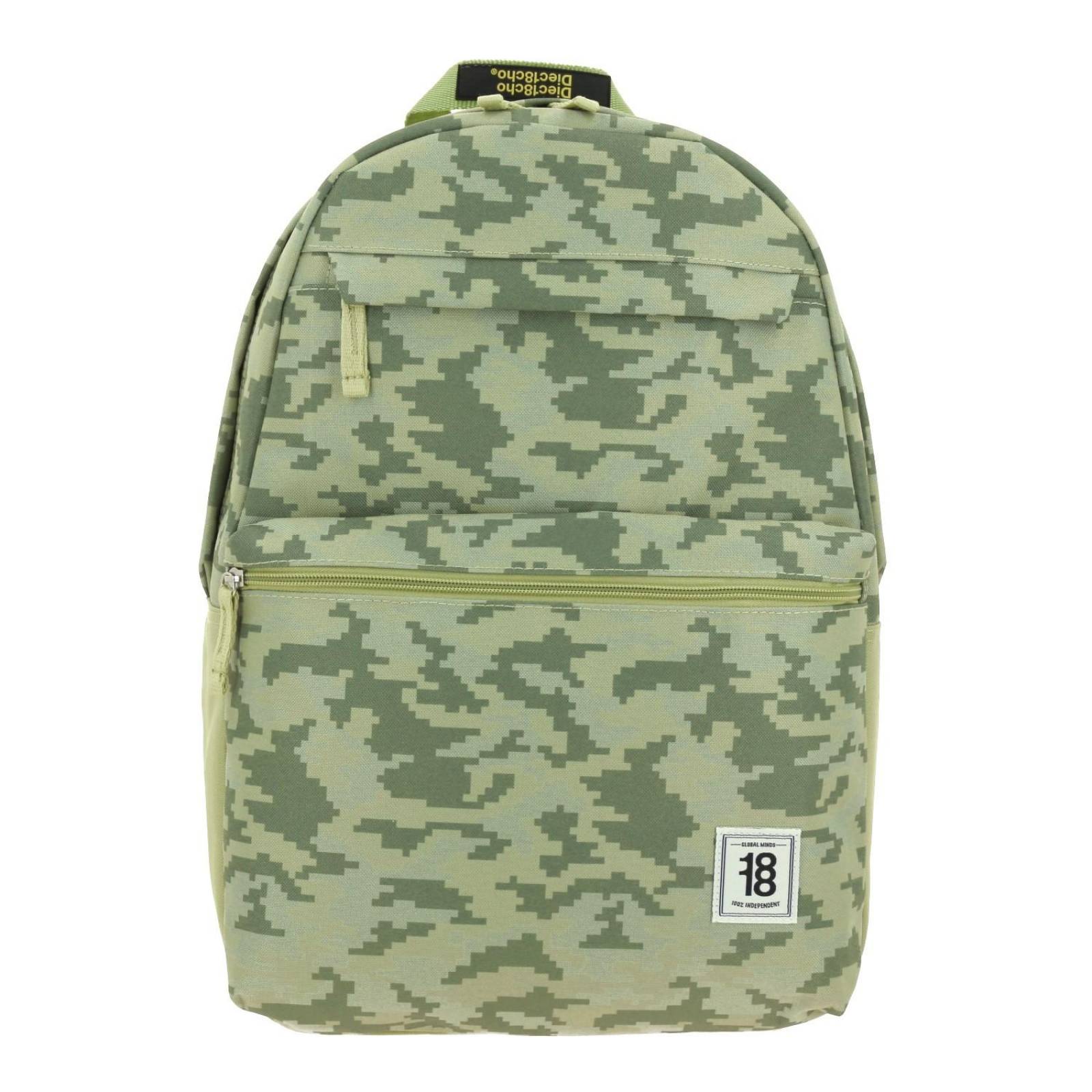 Mochila grande 1818 Unisex COLORS24 Verde Militar 
