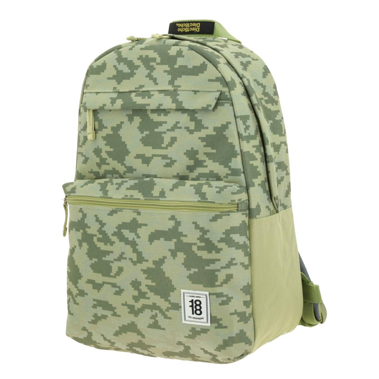 Mochila grande 1818 Unisex COLORS24 Verde Militar 