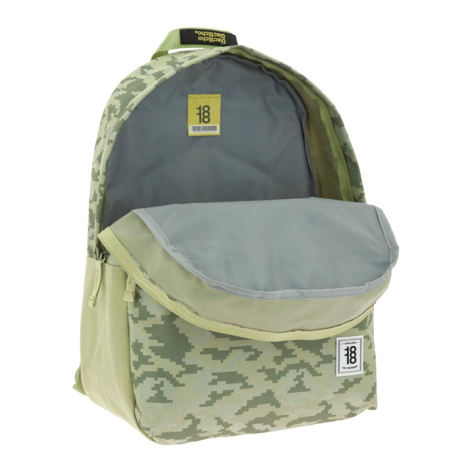 Mochila grande 1818 Unisex COLORS24 Verde Militar 
