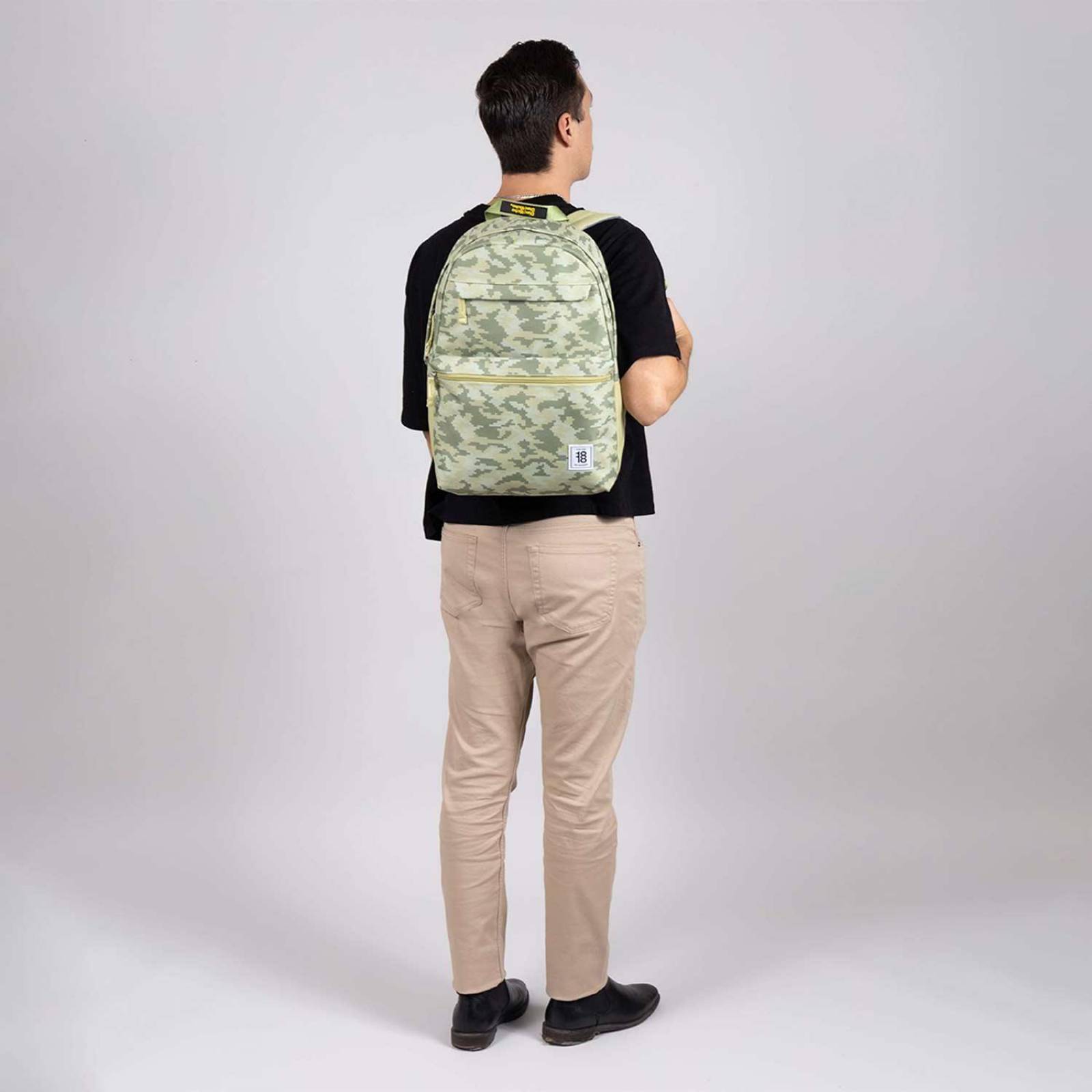 Mochila grande 1818 Unisex COLORS24 Verde Militar 