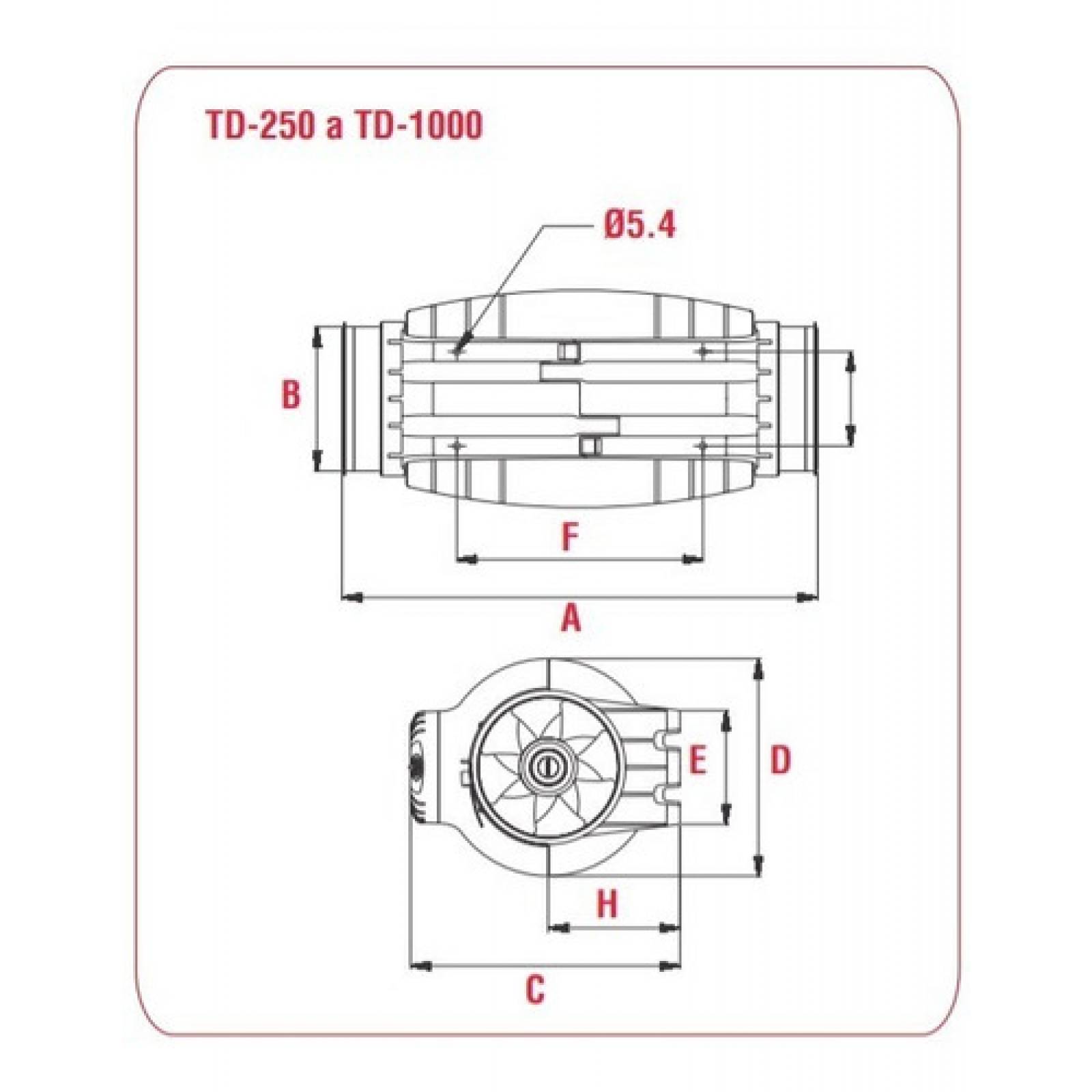 Ventilador Extractor Helicocentrífugo Soler Td800/200 Silent
