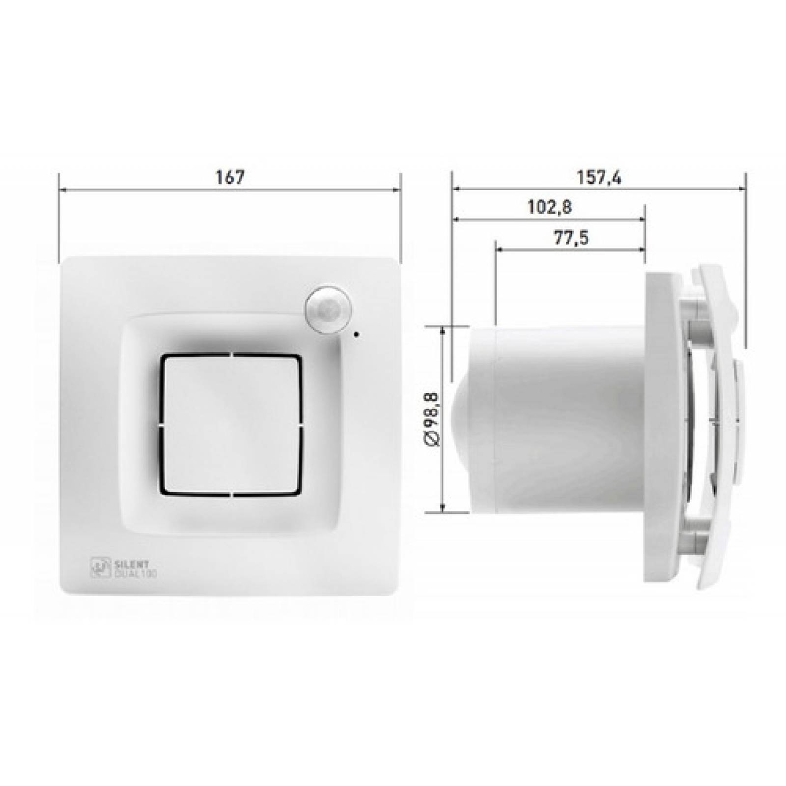 Extractor Para Baño Inteligente Silent Dual 100 Soler&palau