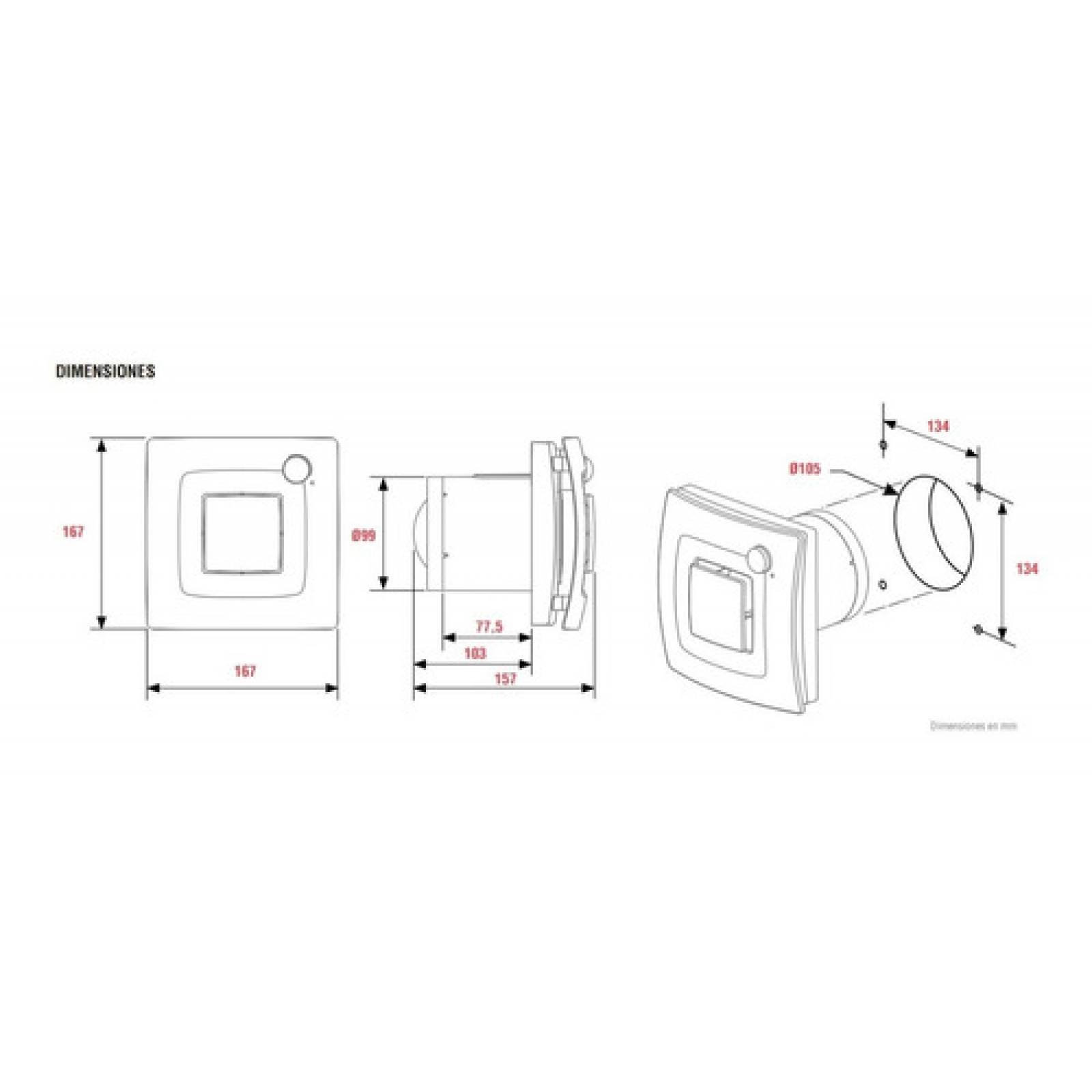 Extractor Para Baño Inteligente Silent Dual 100 Soler&palau