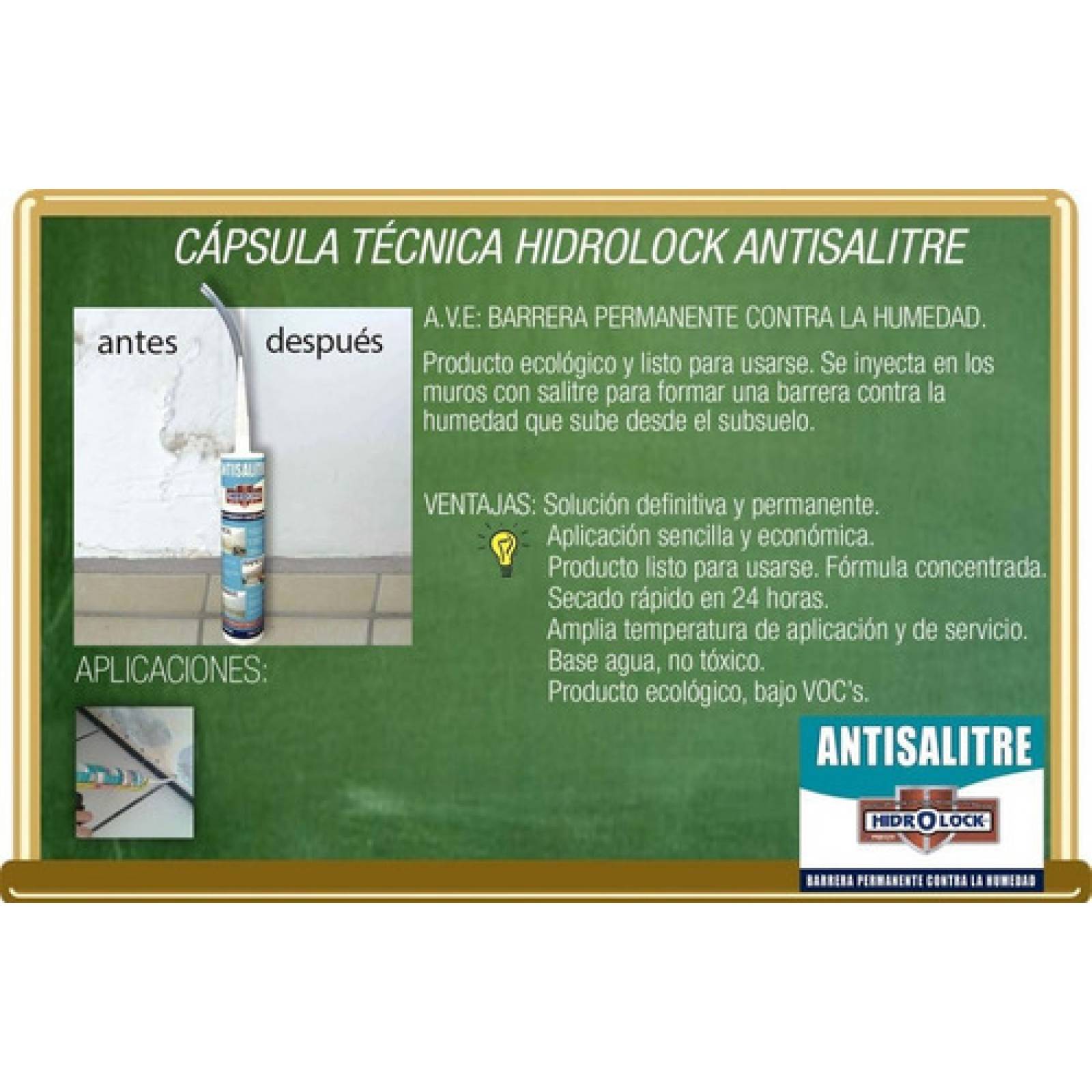 Antisalitre Barrera Permanente Contra Humedad 300ml