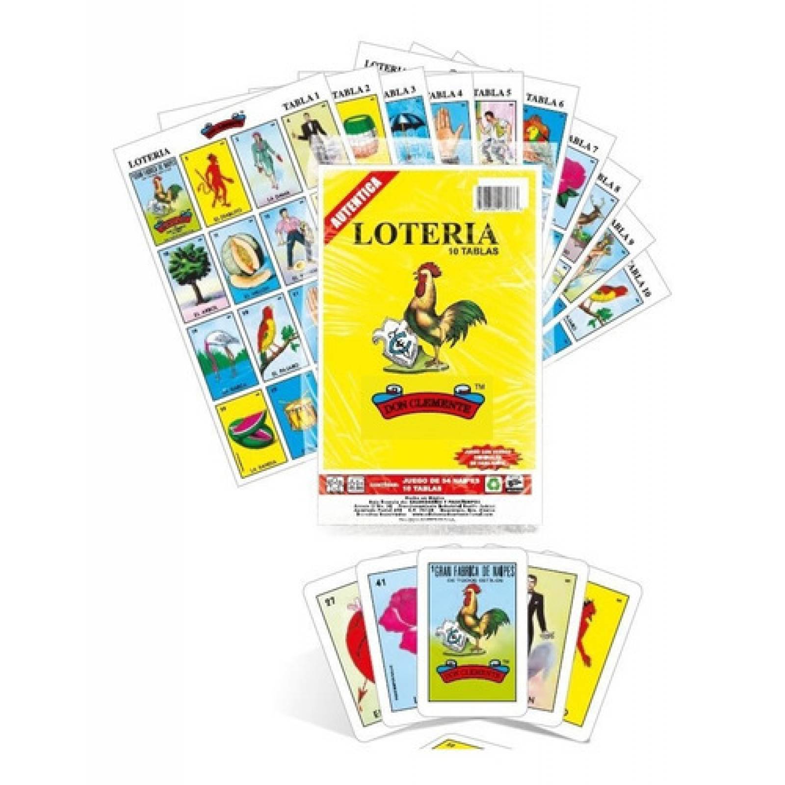 Lotería Del Gallo La Original 10 Tablas 100% Mexicana 4pzas