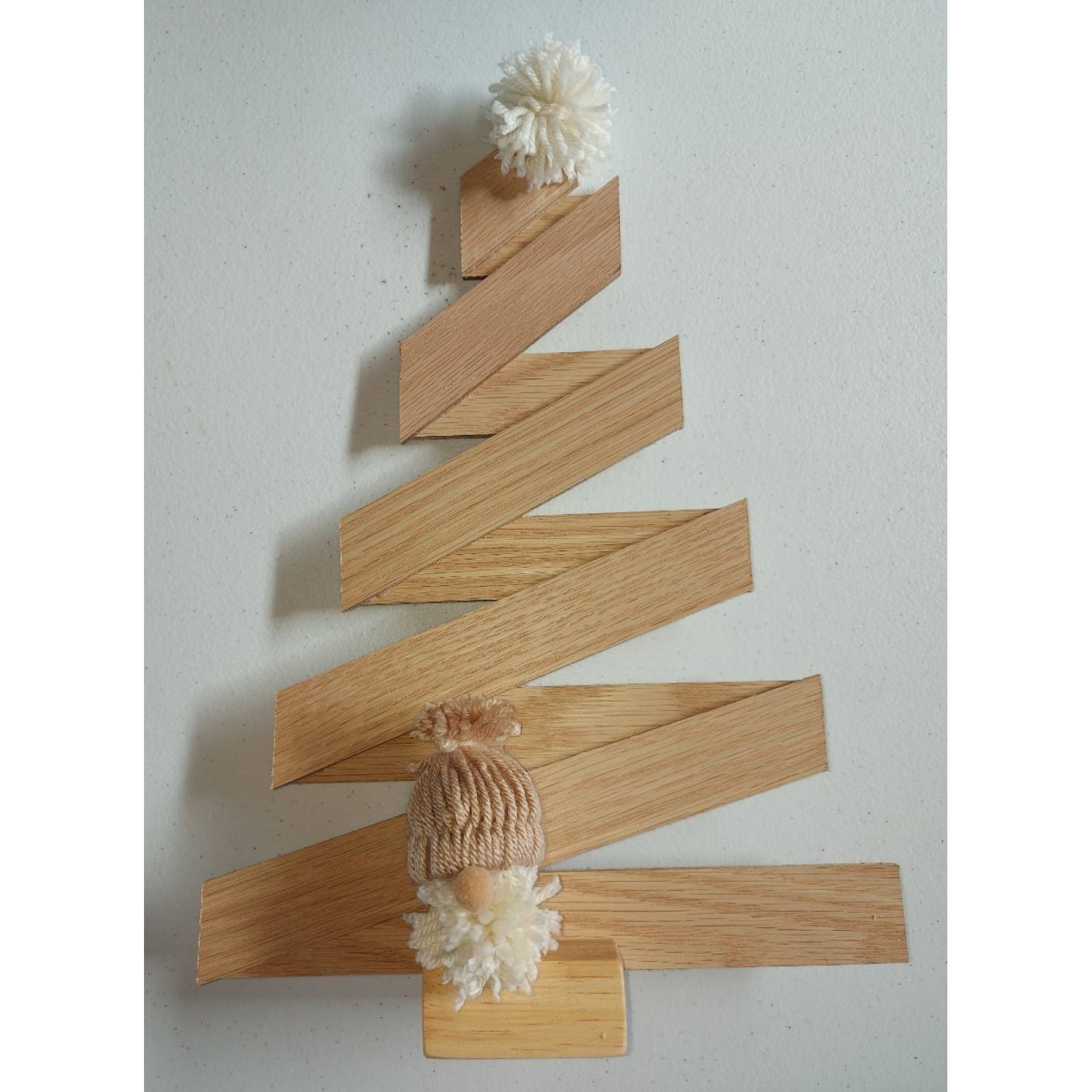 Arbol De Navidad Madera Reciclada Chico 27x40cm Para Decorar