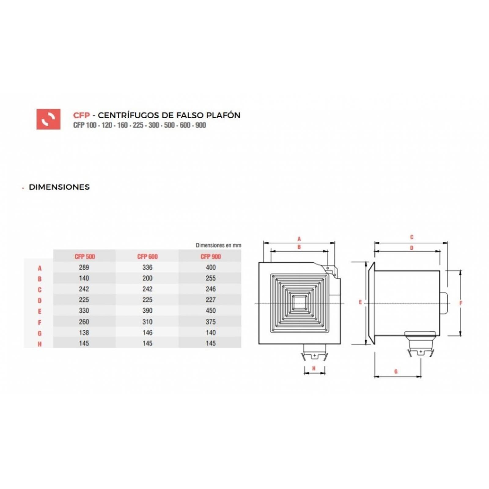 Extractor De Aire Para Techo Falso Plafón Modelo Cfp 100