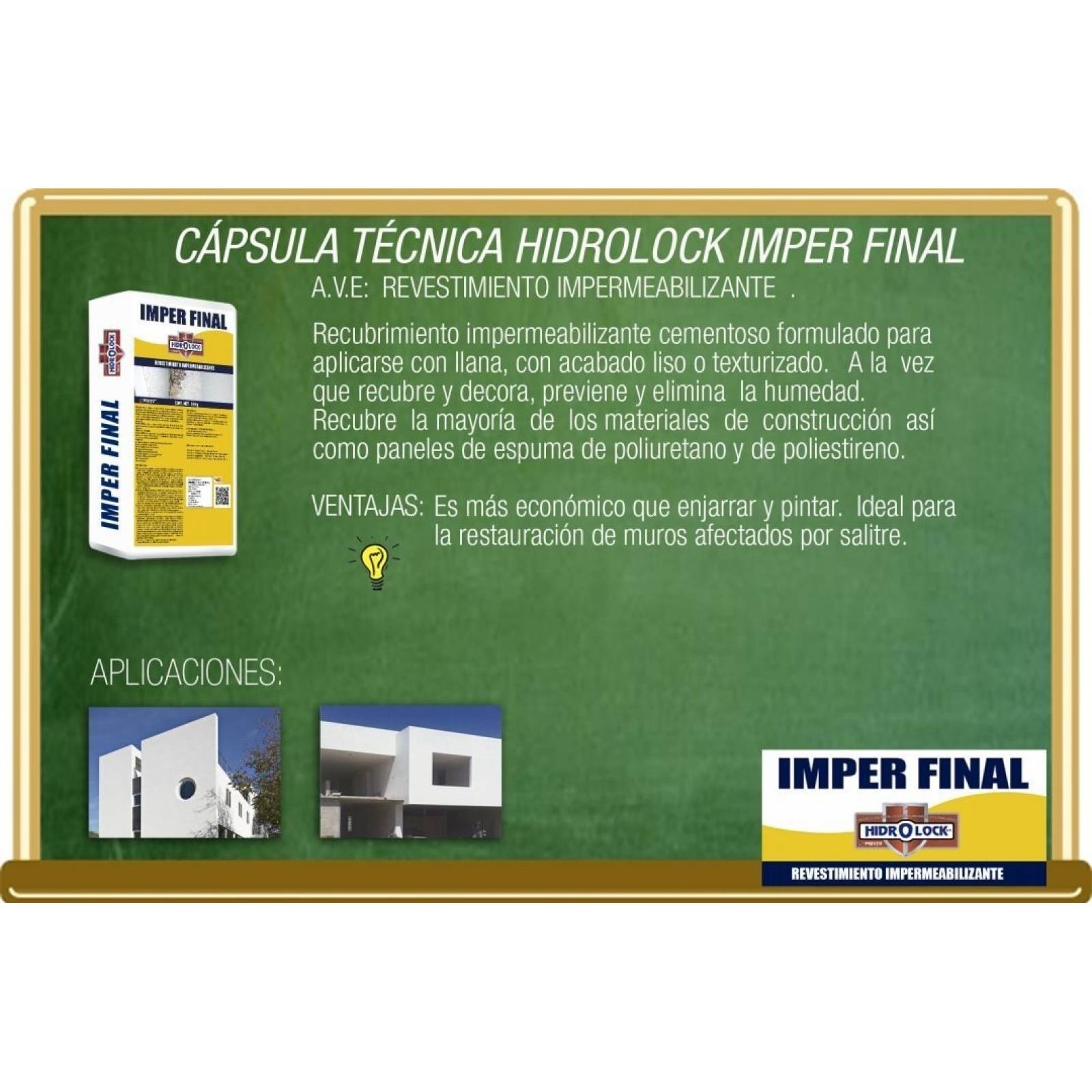 Impermeabilizante Cementoso Hidrolock Imper Final 25kg