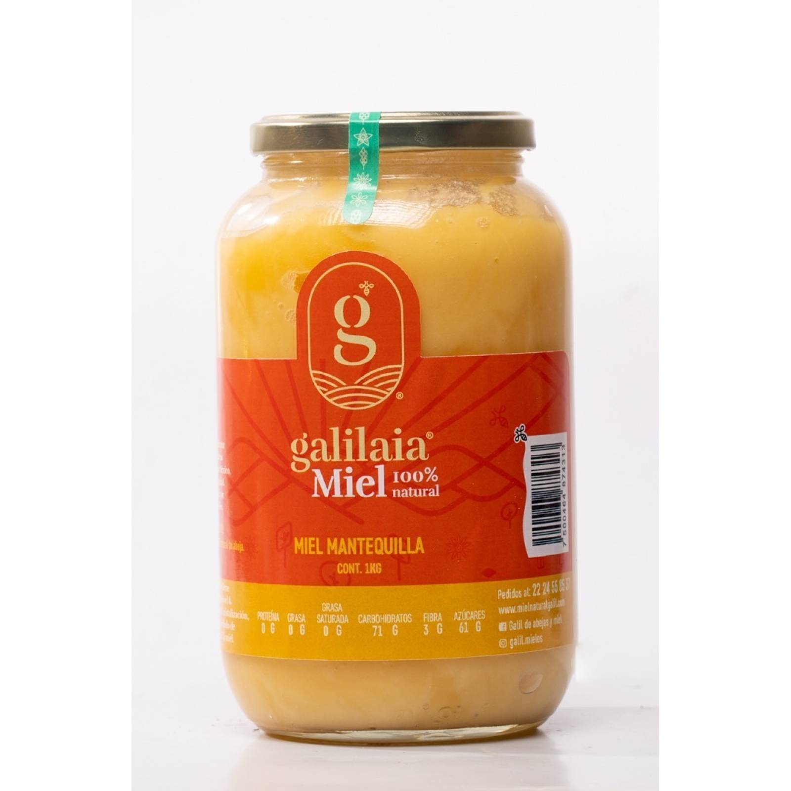 Miel De Abeja Pura Orgánica Sustentable Mantequilla 1kg