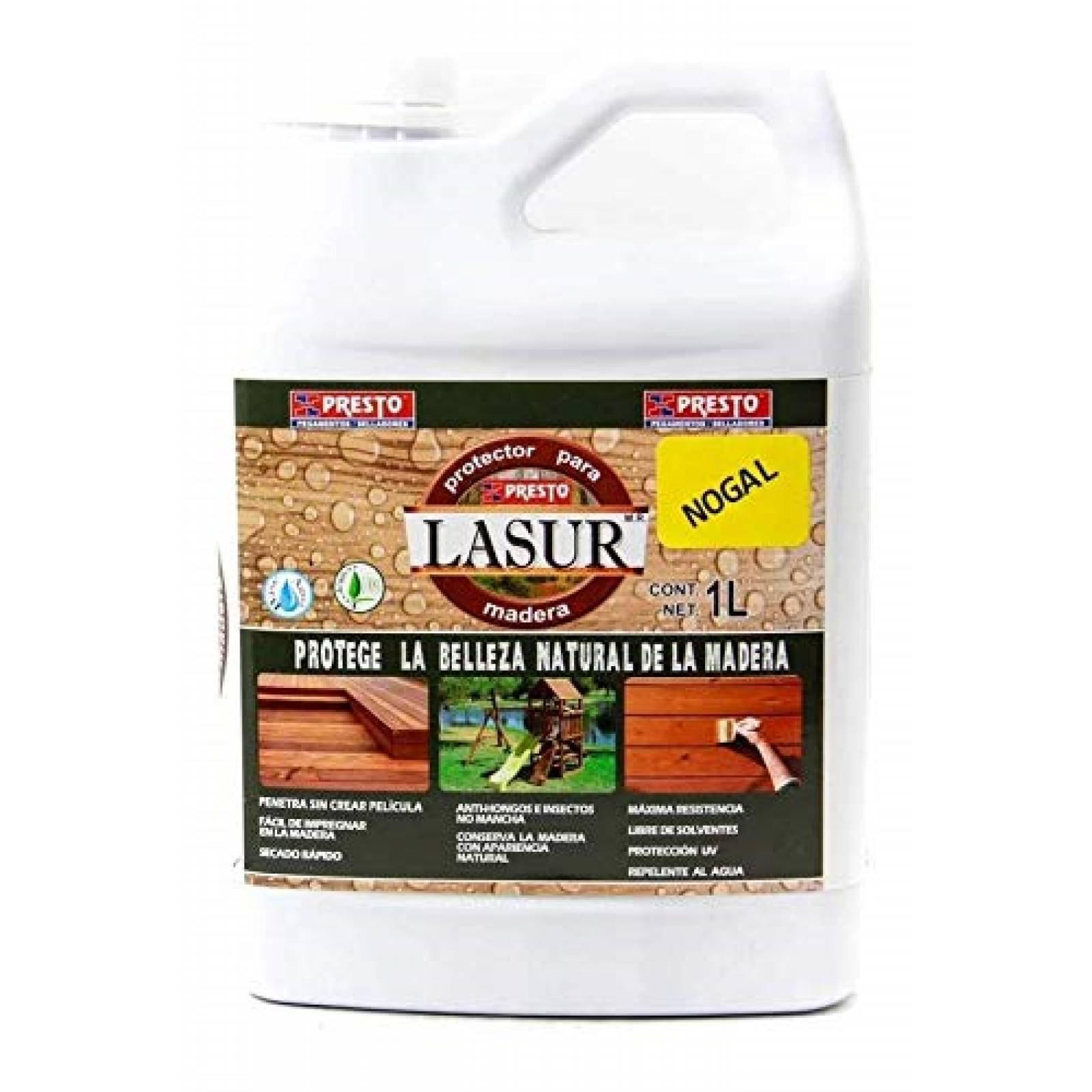 Protector Lasur Presto P madera Nogal (decks madera Teka) lata 1lt