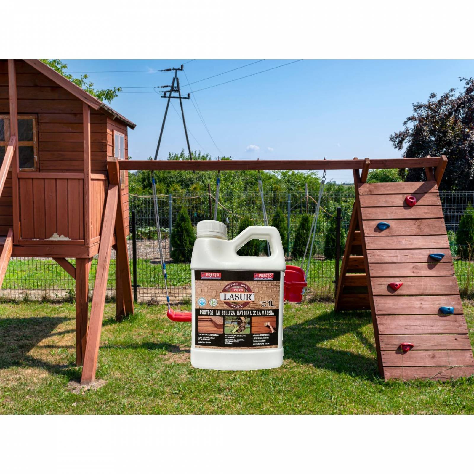 Protector Lasur Presto P madera Nogal (decks madera Teka) lata 1lt