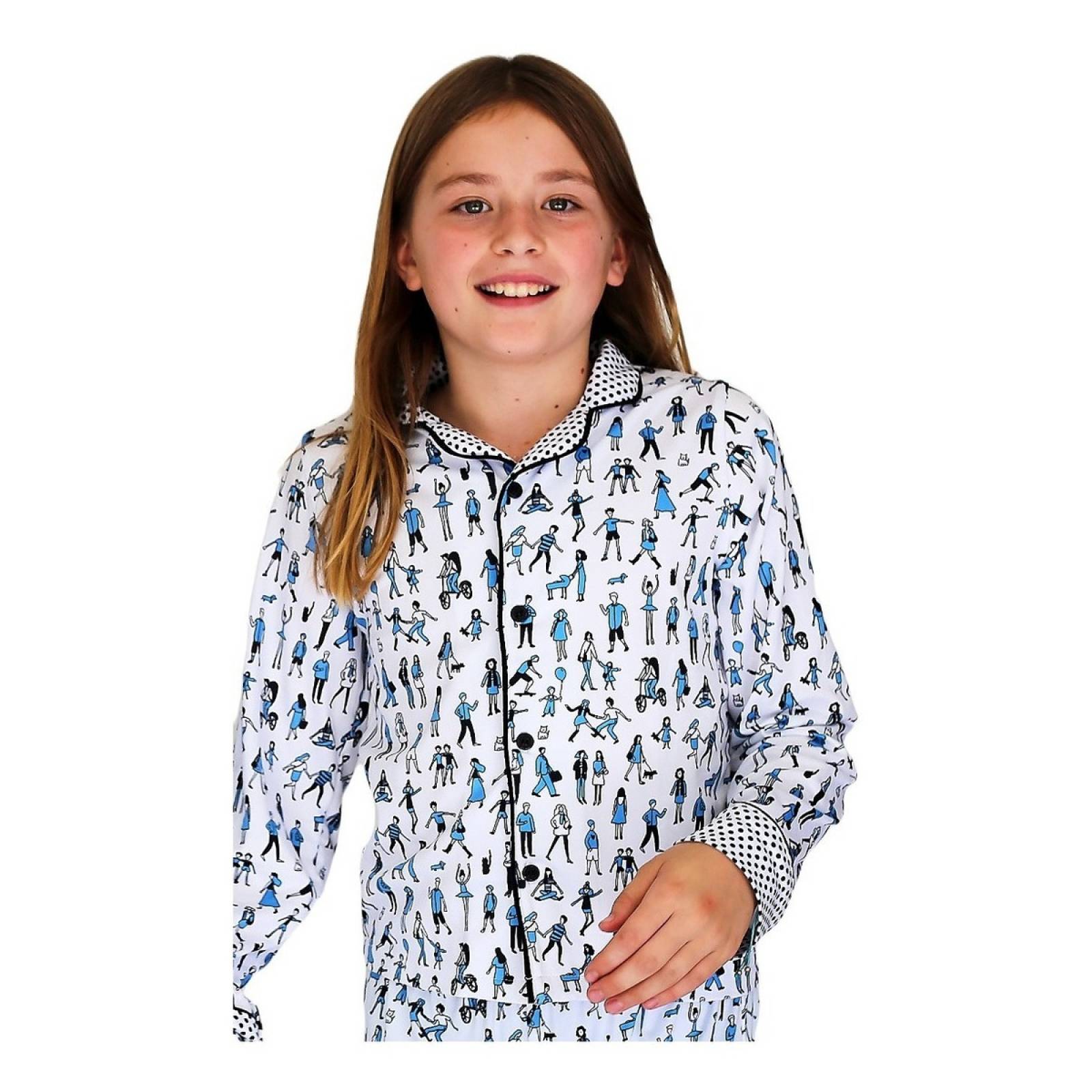 Pijama Manga Larga Y Pantalon Extra Suave Con Bolsa Papachoa