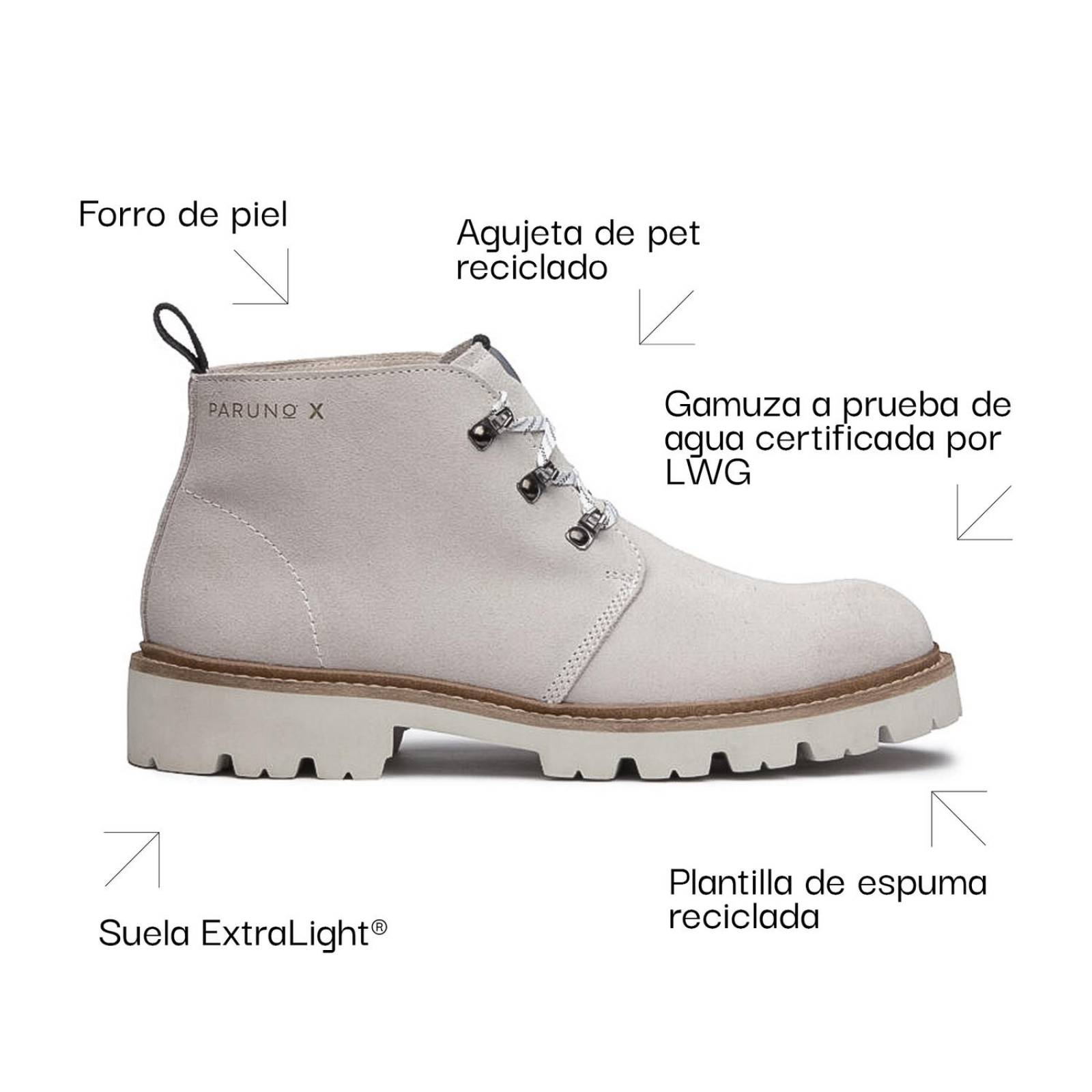 Bota De Piel Paruno X P2122481 Blanco 