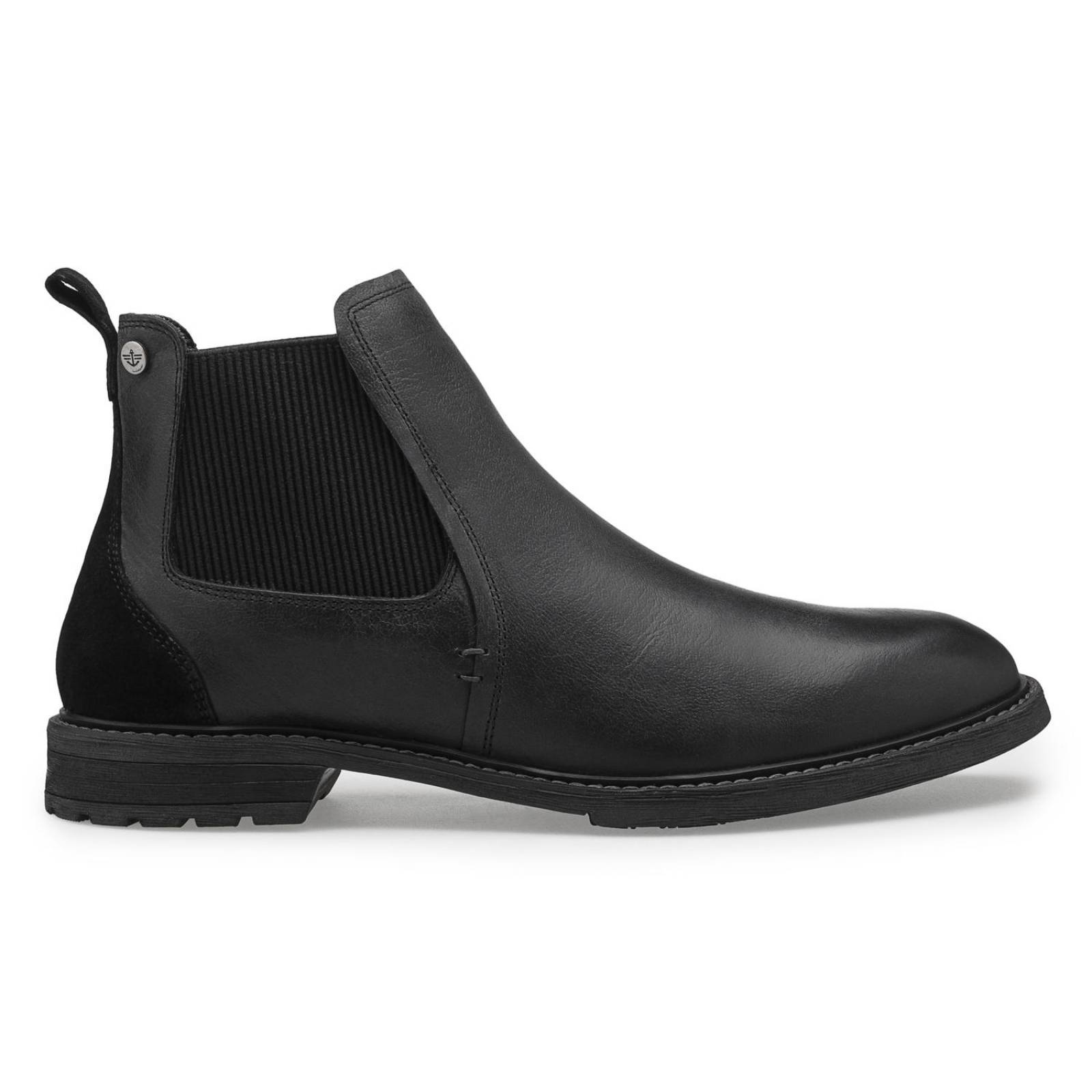 Bota Dockers de Piel Chelsea Hombre D2222192 Negro 