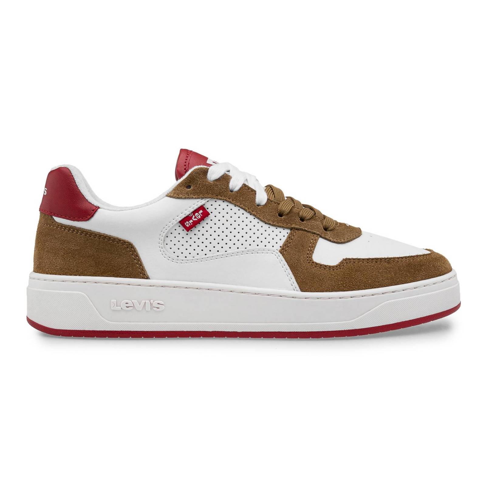 Tenis Levi's Hombre Glide L2223391 S Blanco-rojo