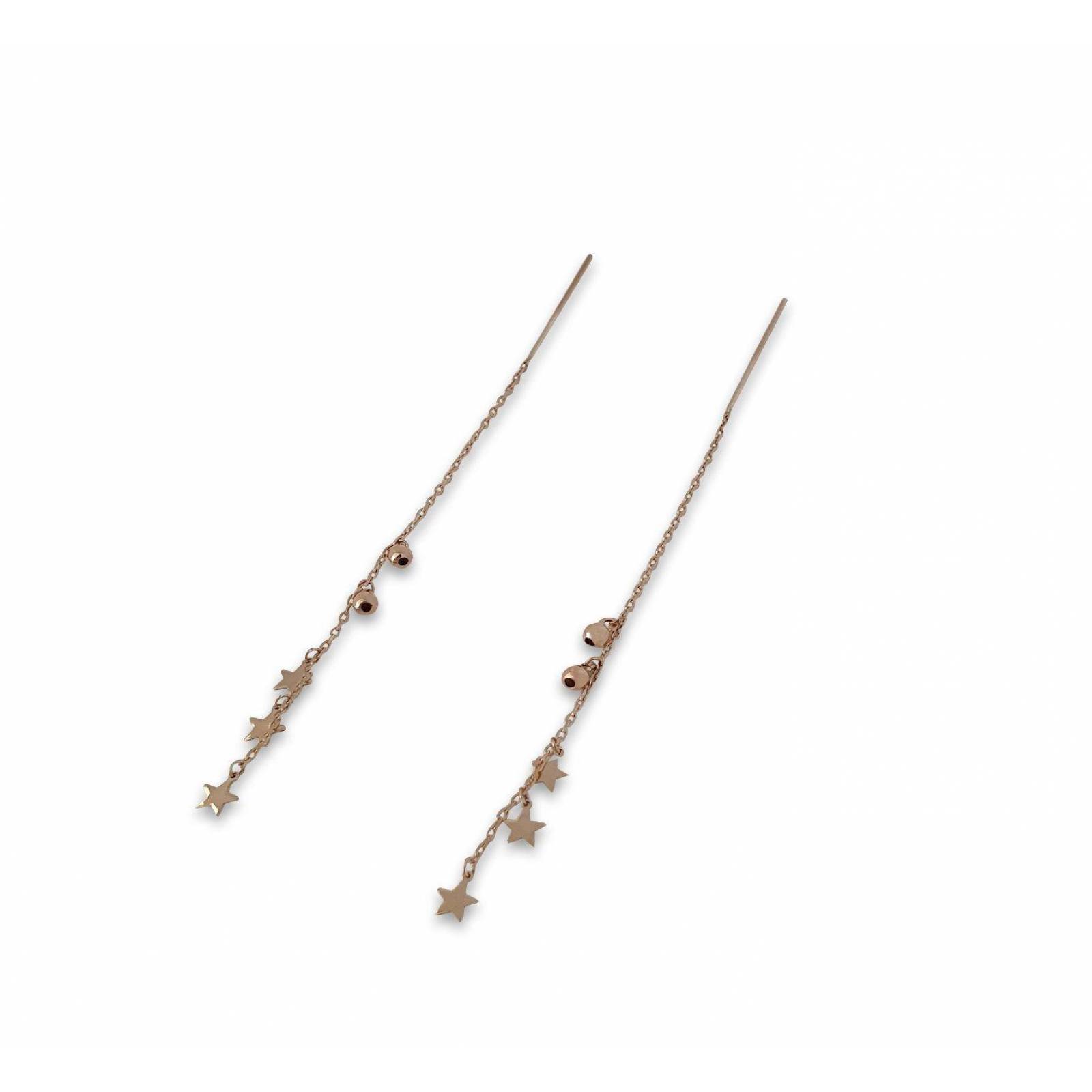 Aretes Violadores De Estrellas Oros Sólido 10k