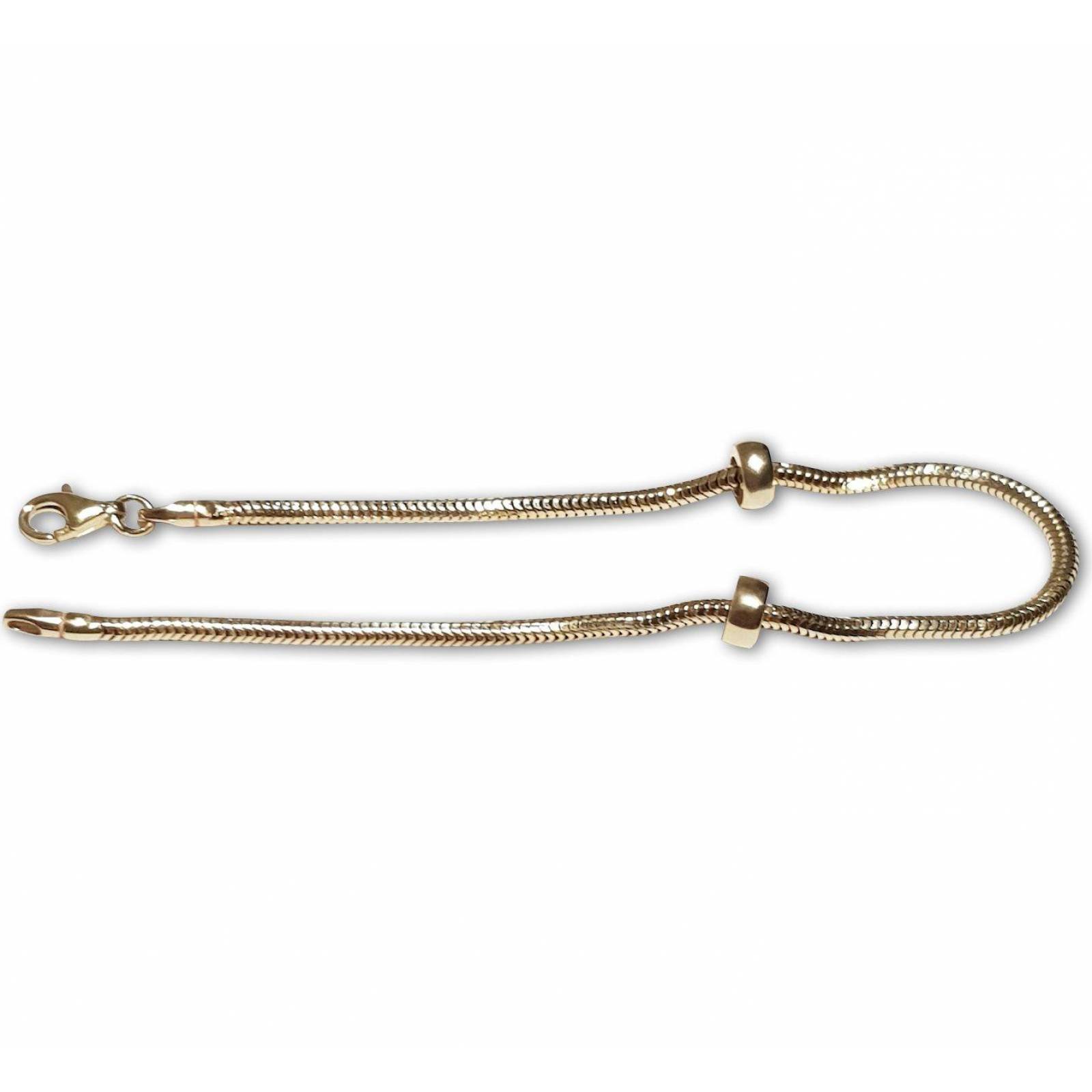 Hermosa Pulsera Pulso Estilo Pandora Oro Sólido 14k 