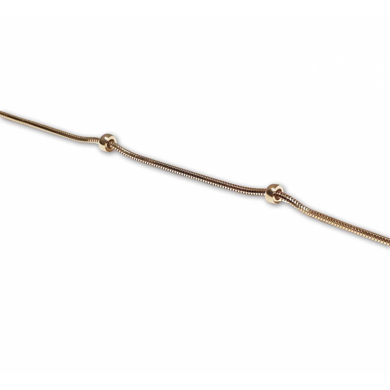 Hermosa Pulsera Pulso Estilo Pandora Oro Sólido 14k 