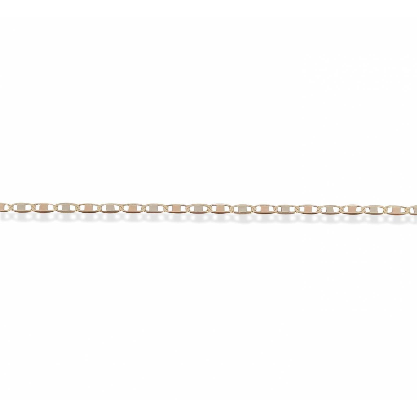 Cadena Oro Florentino Espejo 14k Sólido 50 Cm 