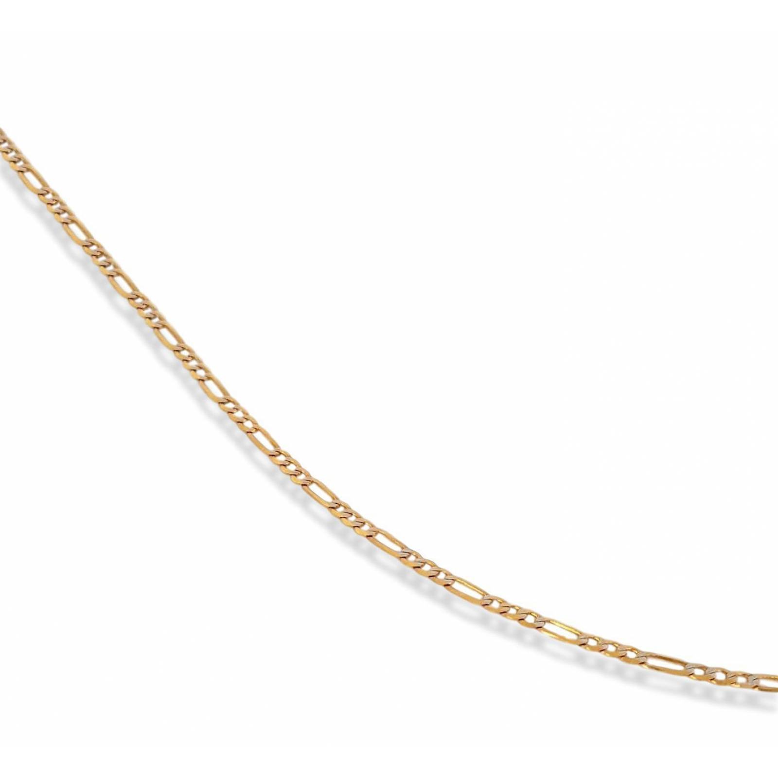 Cadena Estilo Cartier Diamantada 2 mm Oro Italiano Sólido 10k 45 cm 