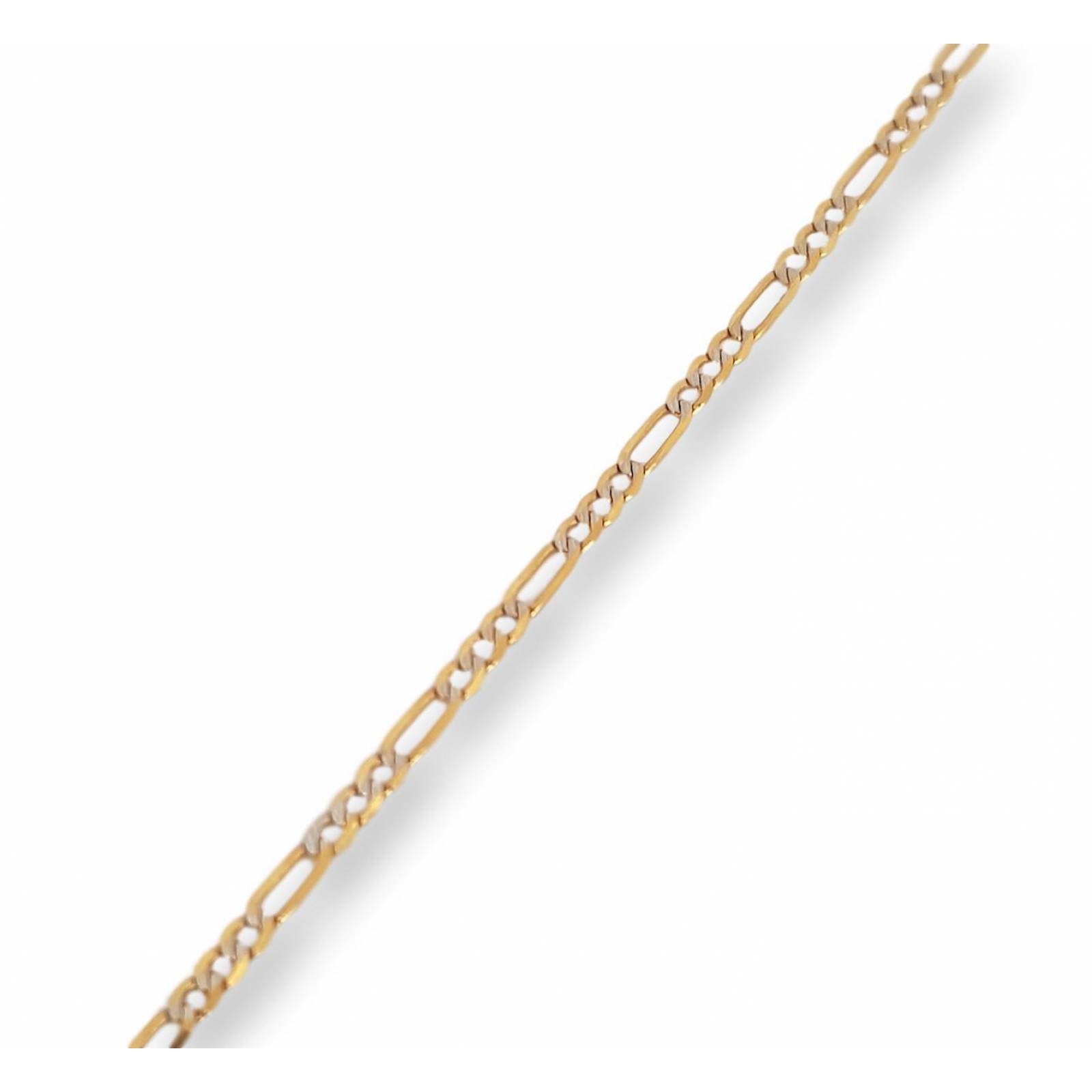 Cadena Estilo Cartier Diamantada 2 mm Oro Italiano Sólido 10k 45 cm 