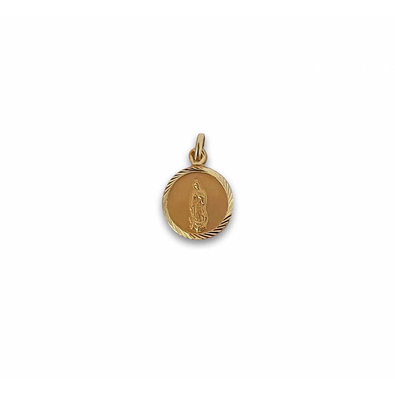Medalla Virgen De Guadalupe Bautizo Oro 14k 