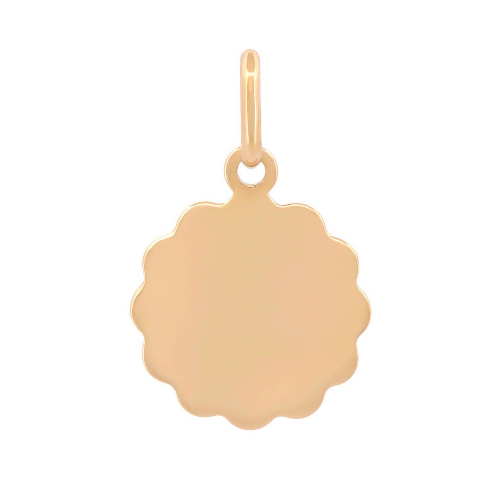 Dije Medalla Bautizo Oro 14k Sólido 