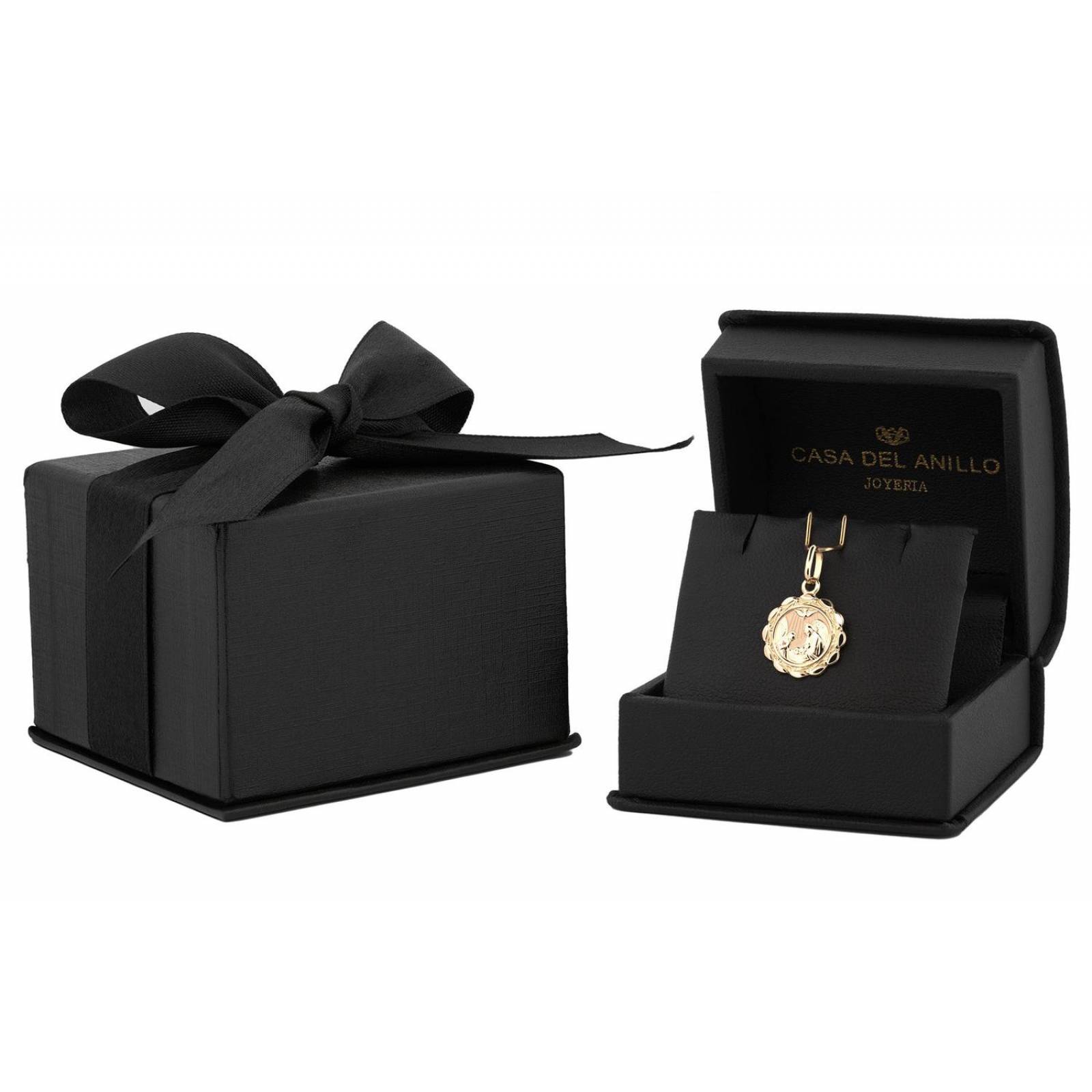 Dije Medalla Bautizo Oro 14k Sólido 