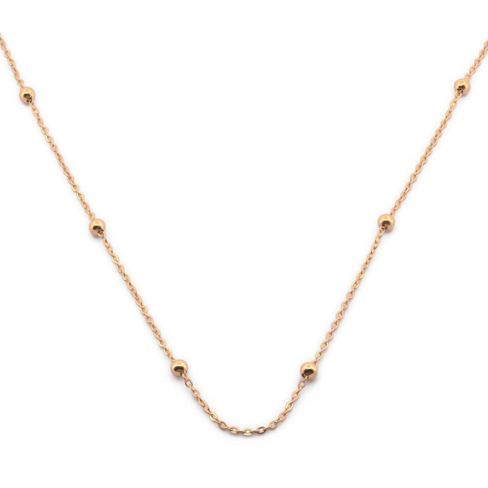 Cadena Viviana En Oro Amarillo Sólido 18K 45 cm 