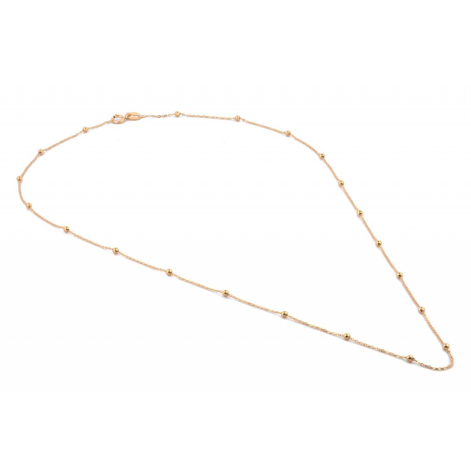 Cadena Viviana En Oro Amarillo Sólido 18K 45 cm 