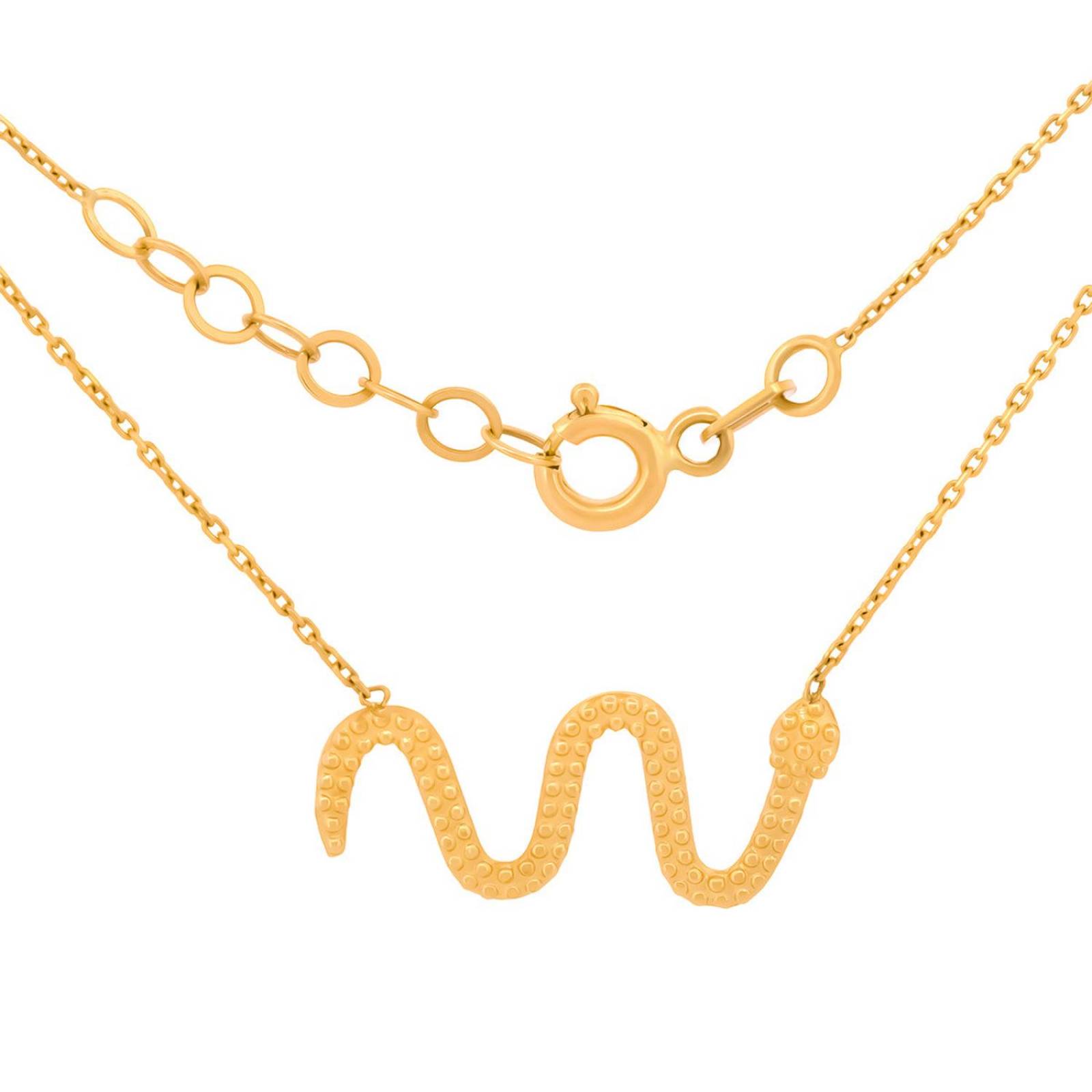 Gargantilla Serpiente Oro Sólido 14k 