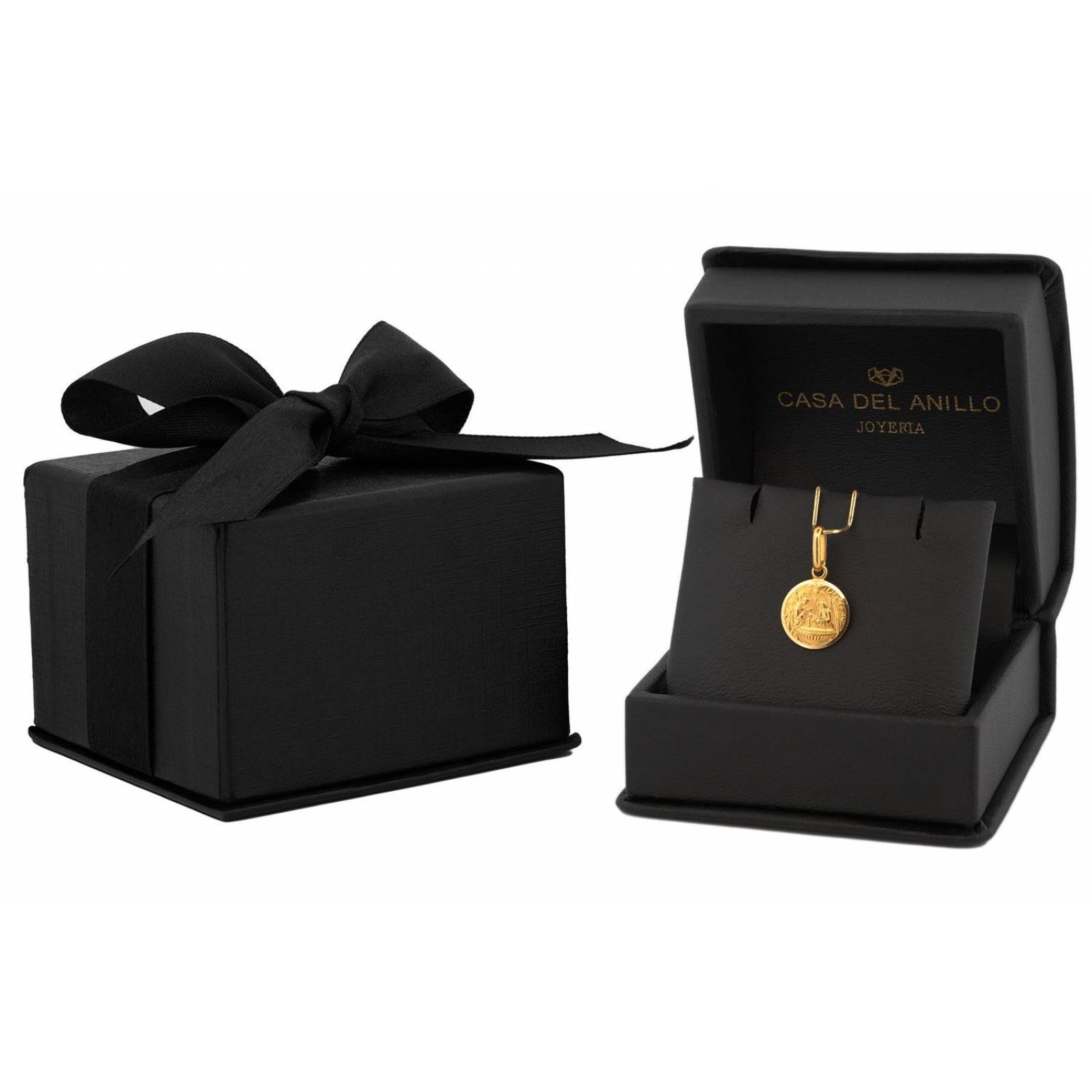 Dije Medalla Bautizo 1 cm Oro 18k Sólido 