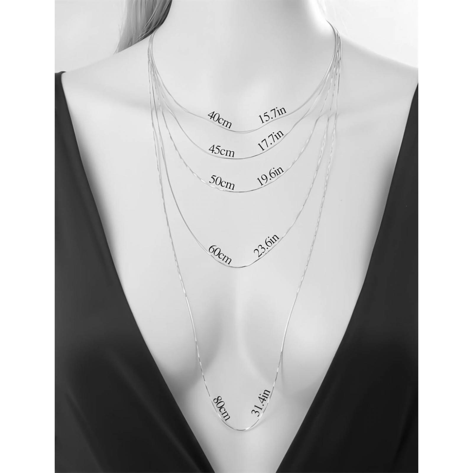 Cadena Gargantilla 7 Aros Con 3 Oros De 14k Sólido 