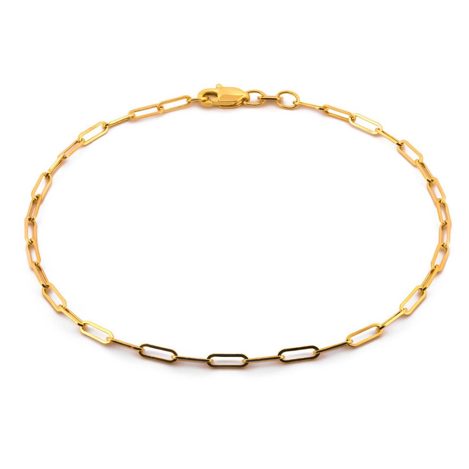 Pulsera Clip 2 mm Oro Solido 10k 