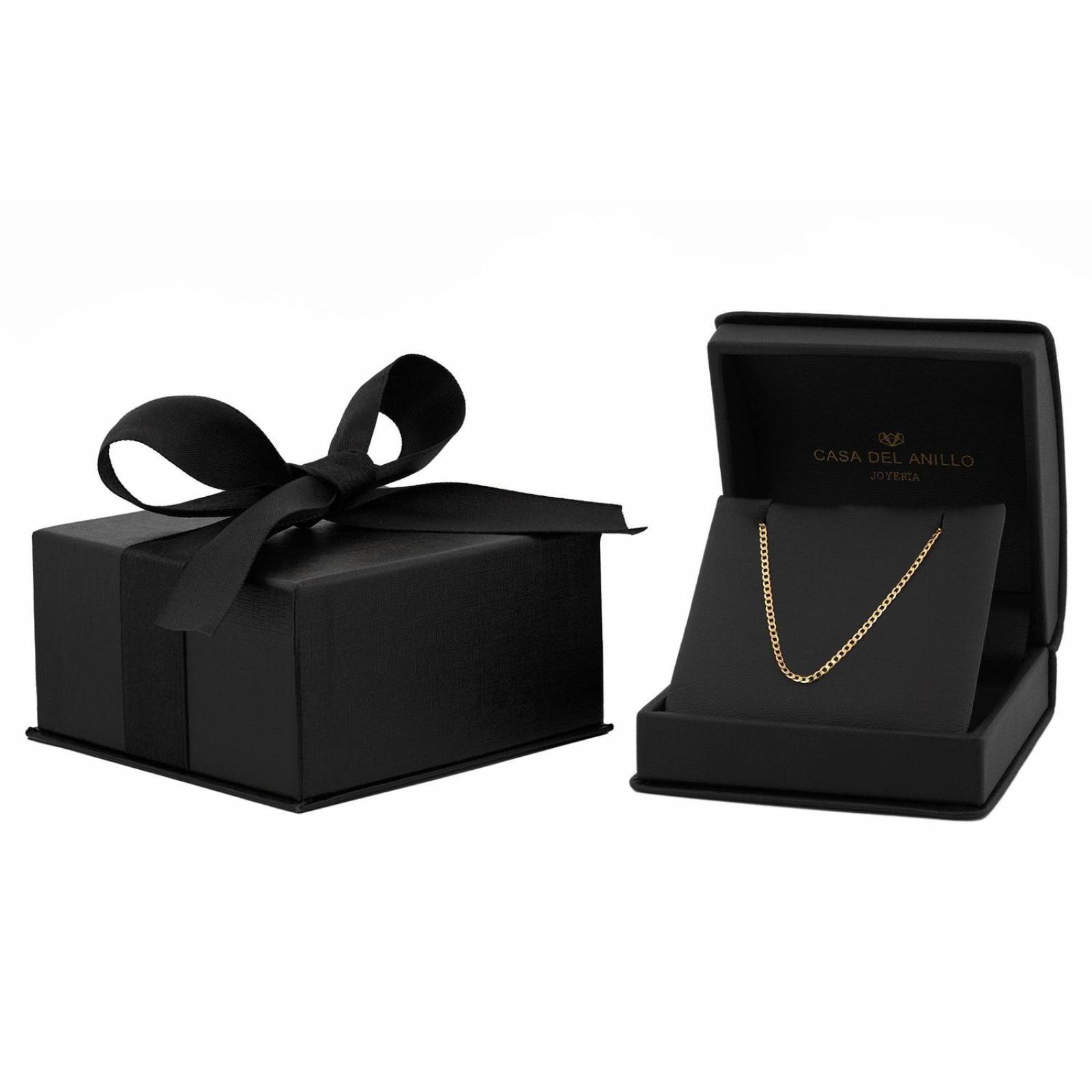 Cadena Estilo Barbada Oro Amarillo Sólido 14k 50 cm 