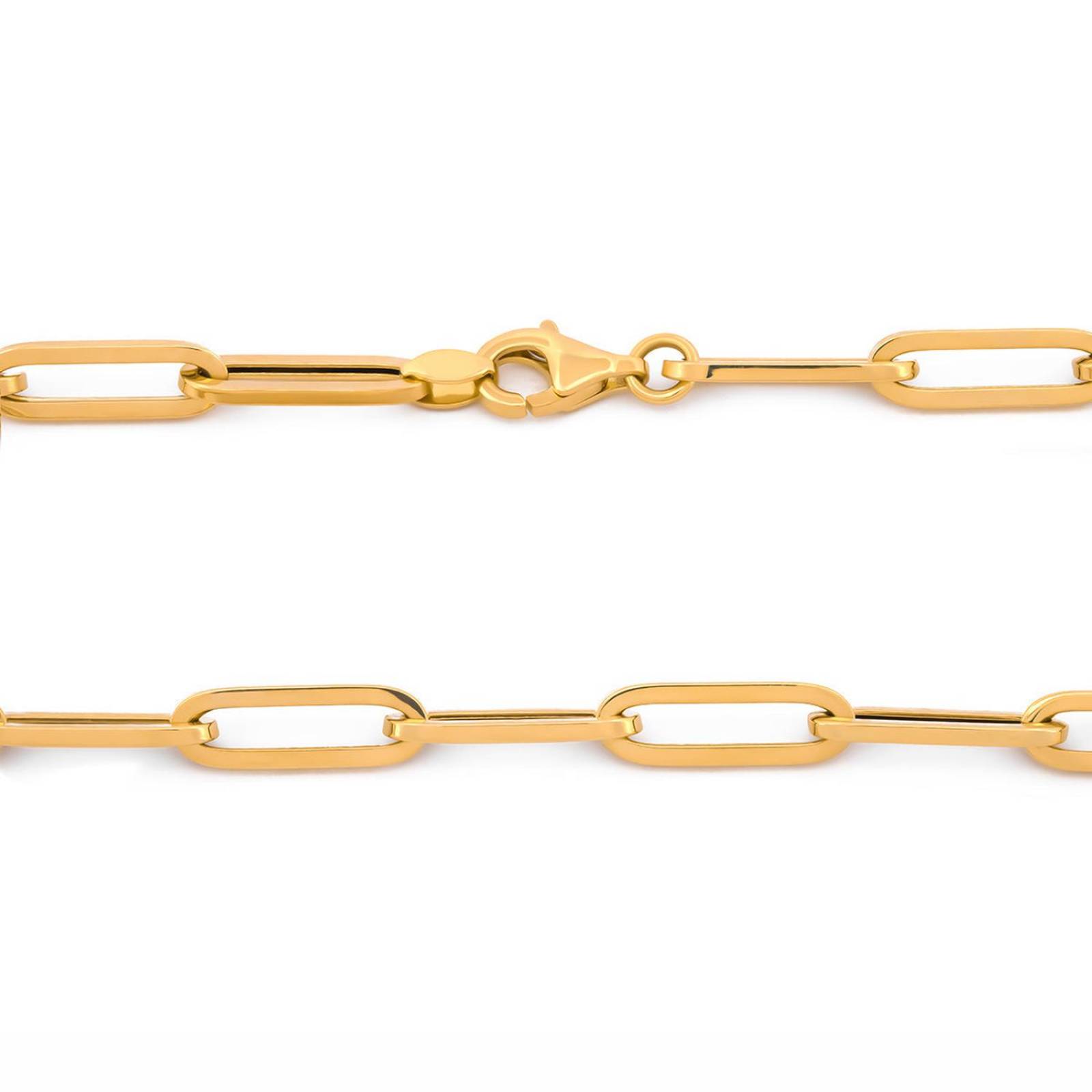 Cadena Clip 5 mm por 12 mm 55 cm Oro Sólido 10k 