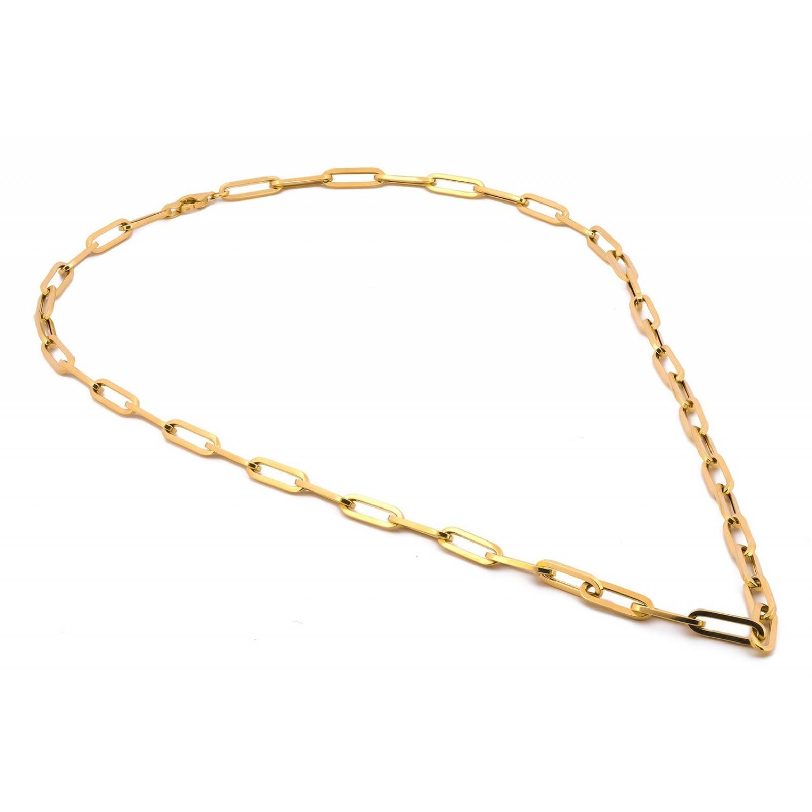 Cadena Clip 5 mm por 12 mm 55 cm Oro Sólido 10k 