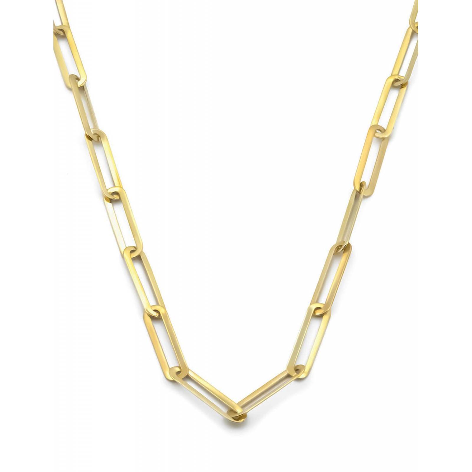 Cadena Gargantilla Clip 45 cm 4 mm Oro Sólido 14k 