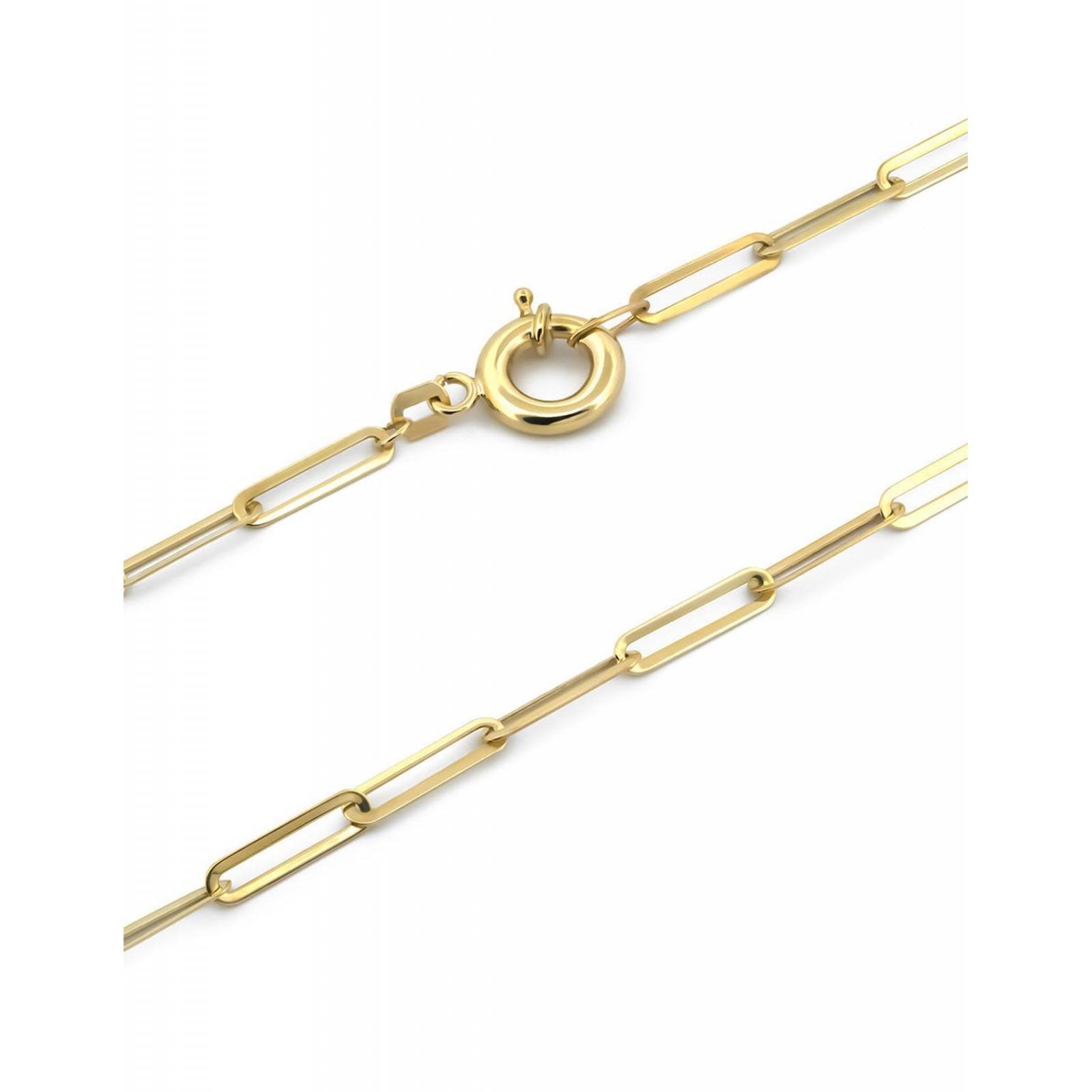 Cadena Gargantilla Clip 45 cm 4 mm Oro Sólido 14k 