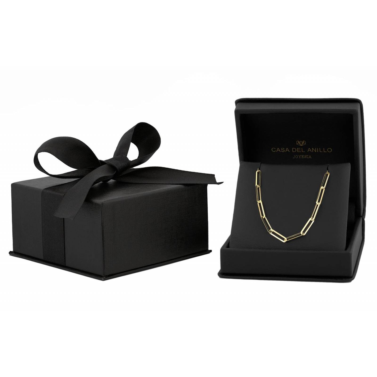 Cadena Gargantilla Clip 45 cm 4 mm Oro Sólido 14k 