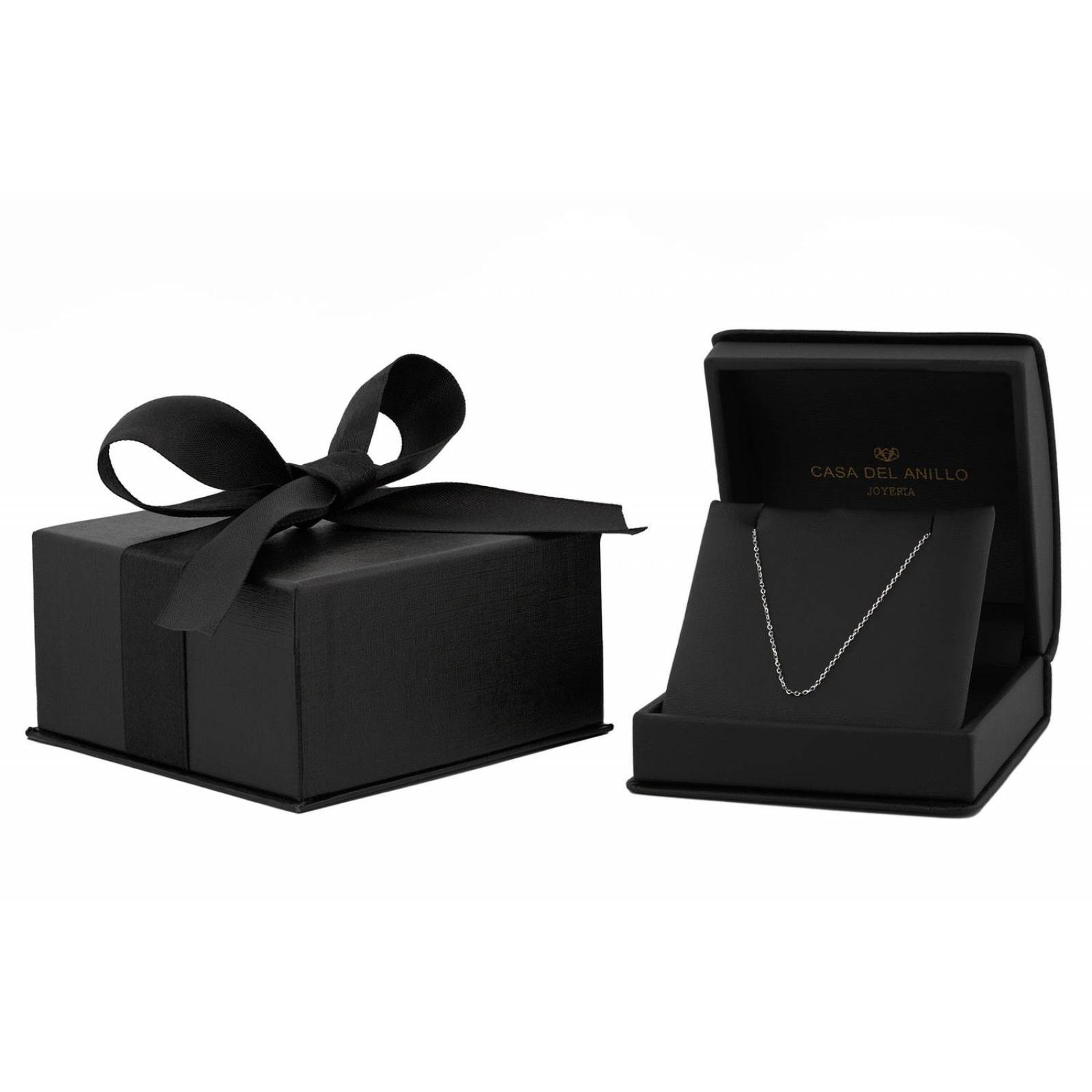 Cadena Rolo Oro Blanco Italiano Sólido 18k 50 Cm 