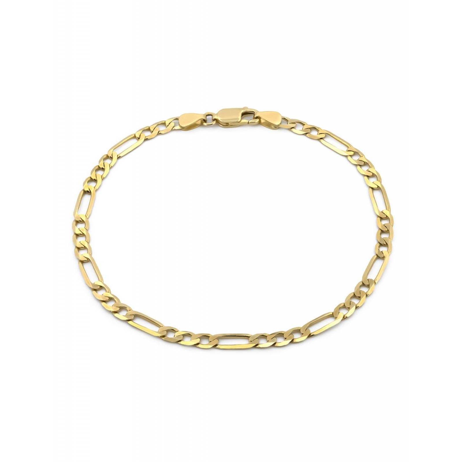 Pulsera Pulso Figaro 21 cm Oro Sólido 14k 