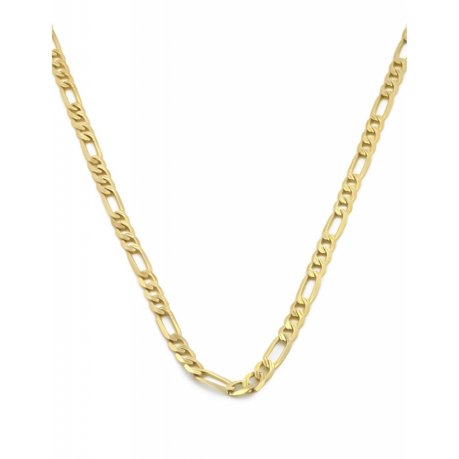 Cadena Figaro 2.5 mm 60 Cm Oro Sólido 10k 