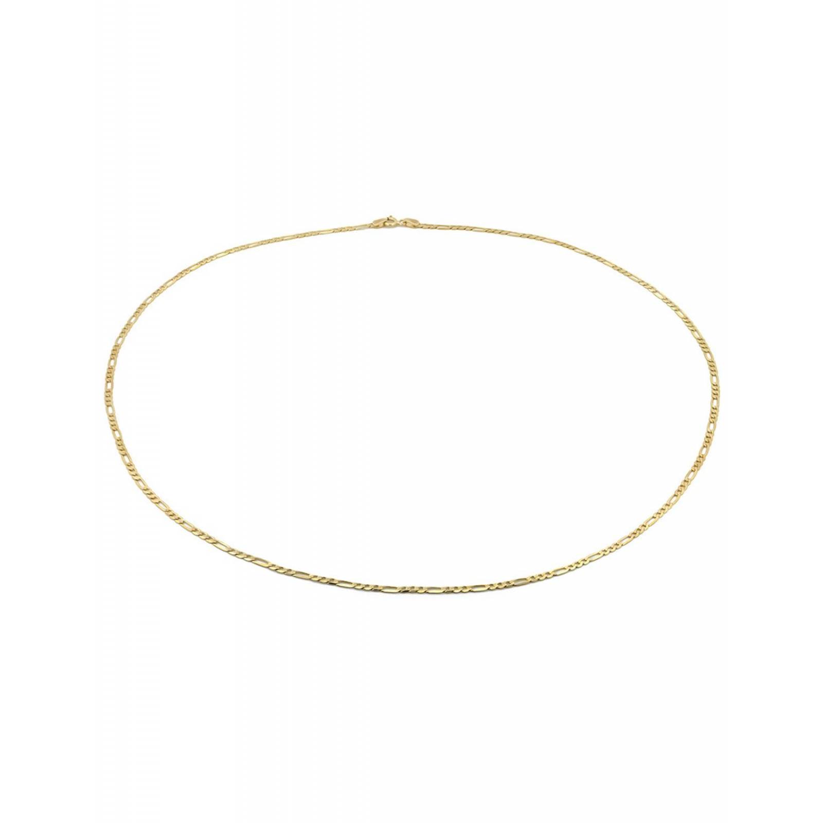 Cadena Figaro 2.5 mm 60 Cm Oro Sólido 10k 