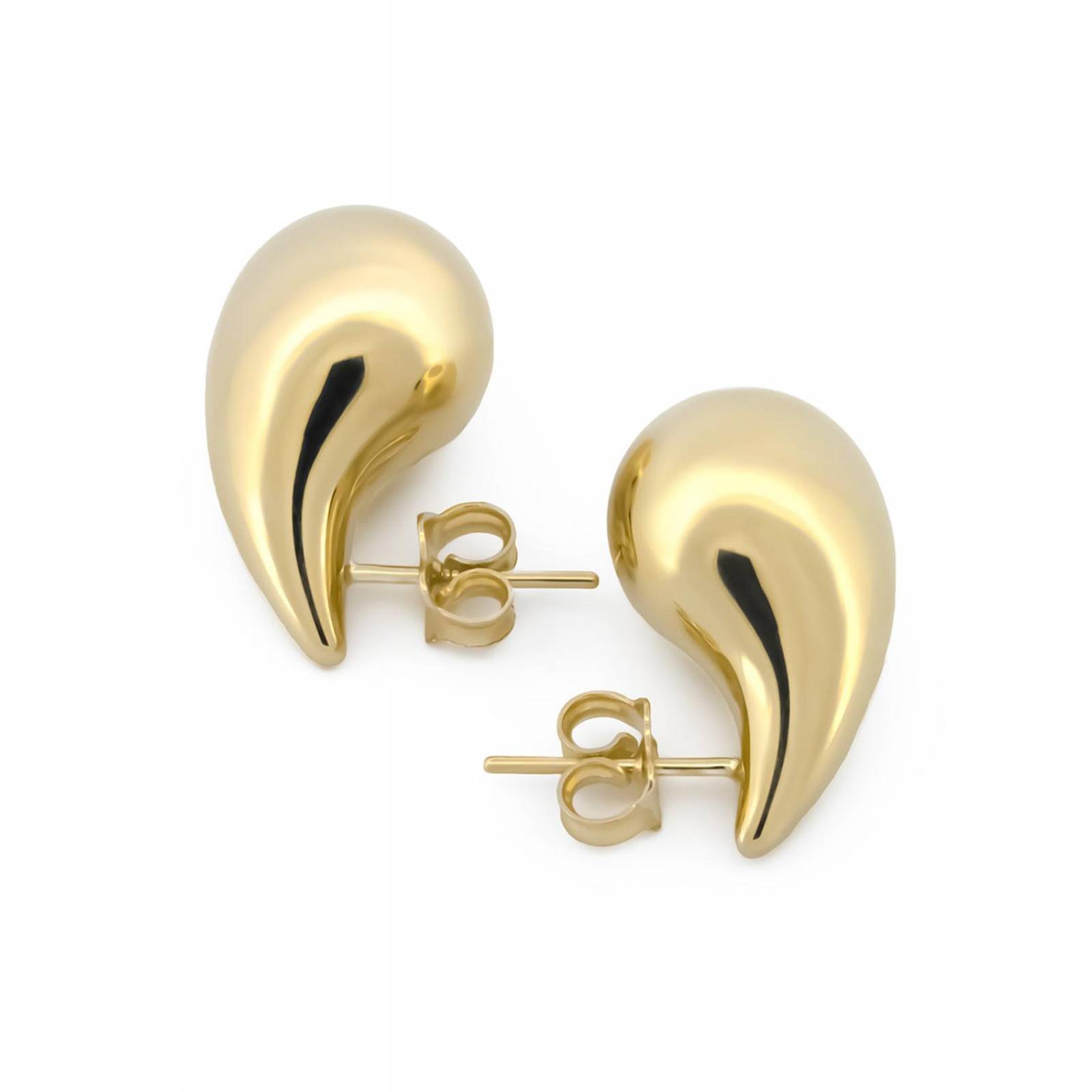 Arete Gota 2 cm Oro Sólido 14k