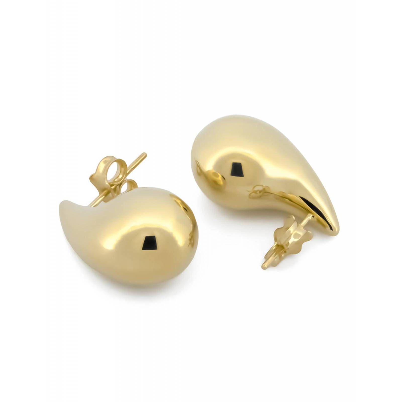 Arete Gota 2 cm Oro Sólido 14k