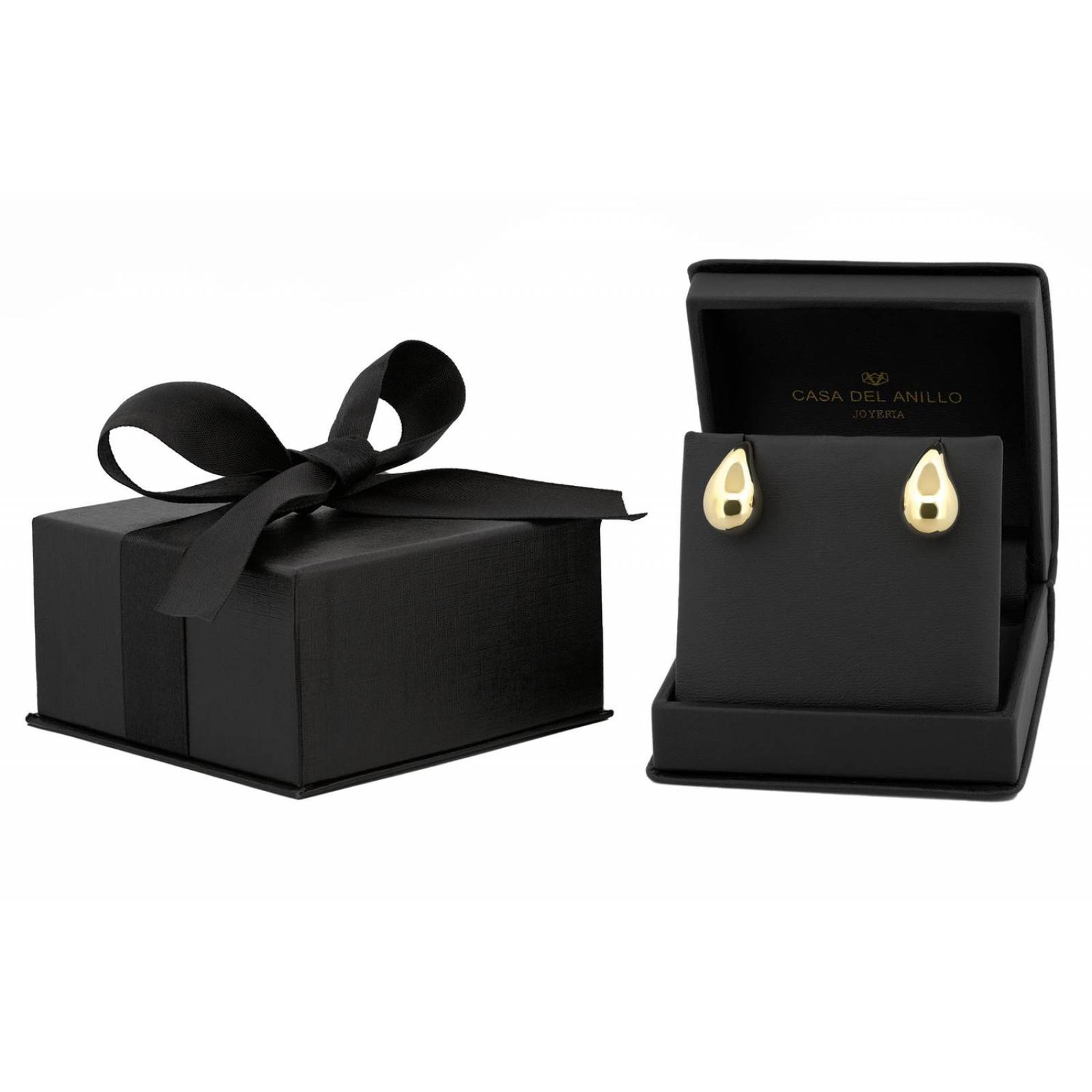 Arete Gota 2 cm Oro Sólido 14k