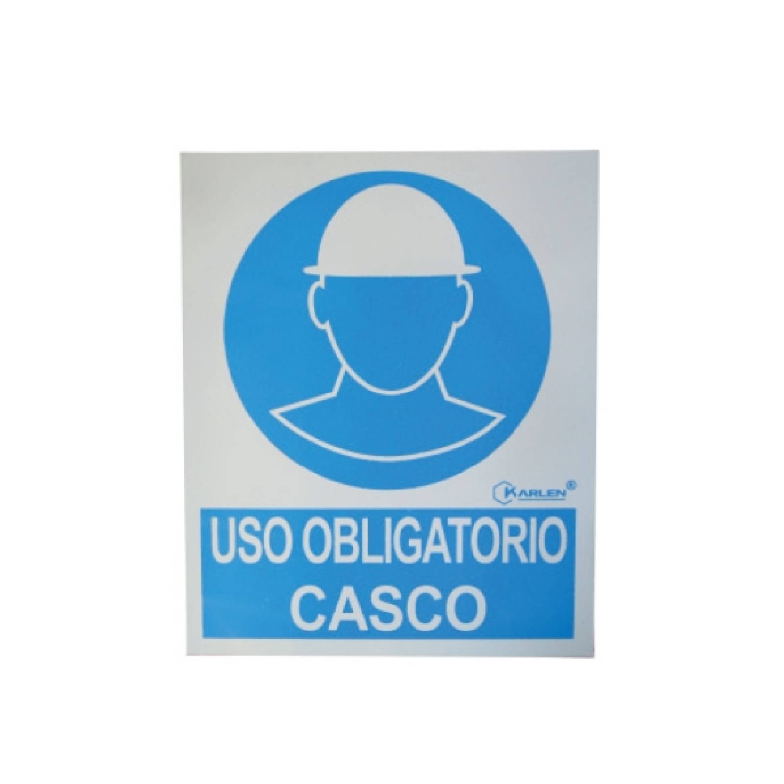 Letrero Señalización  Uso Obligatorio De Casco PVC Y Estireno