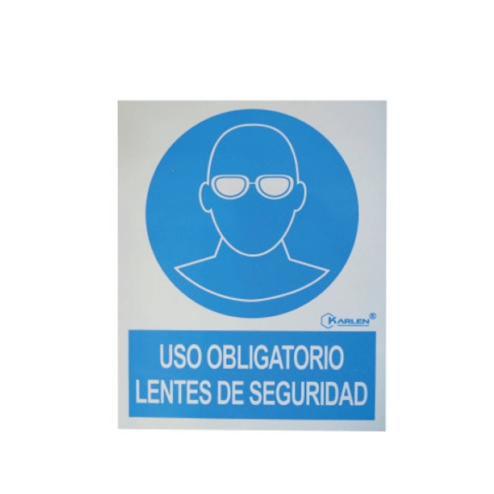Letrero Señalización Uso Obligatorio De Lentes De Seguridad