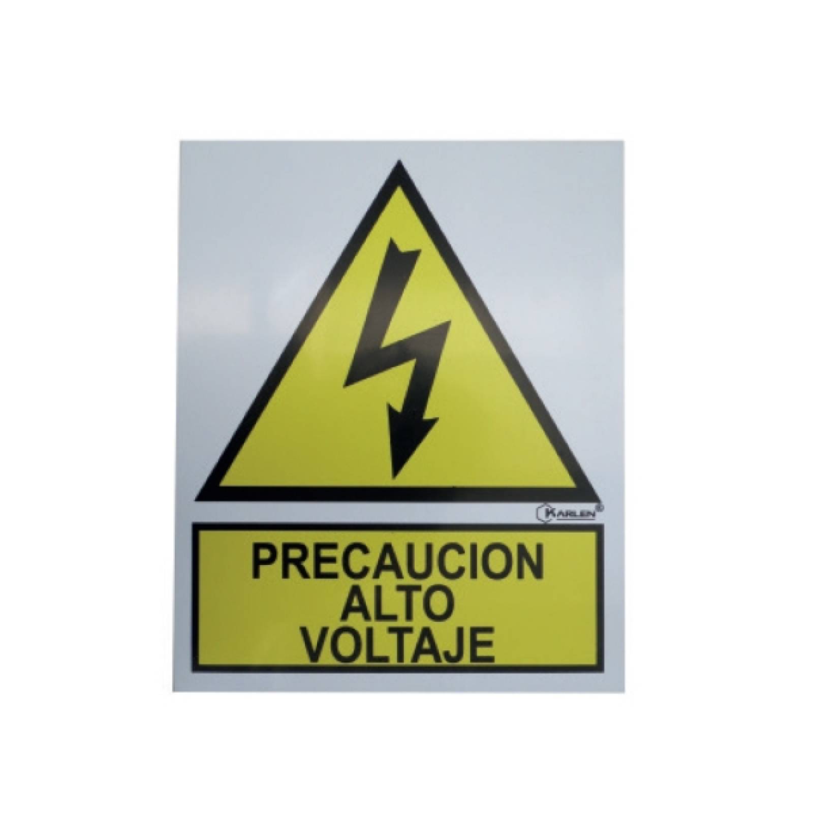 Letrero Señalización Precaución Alto Voltaje